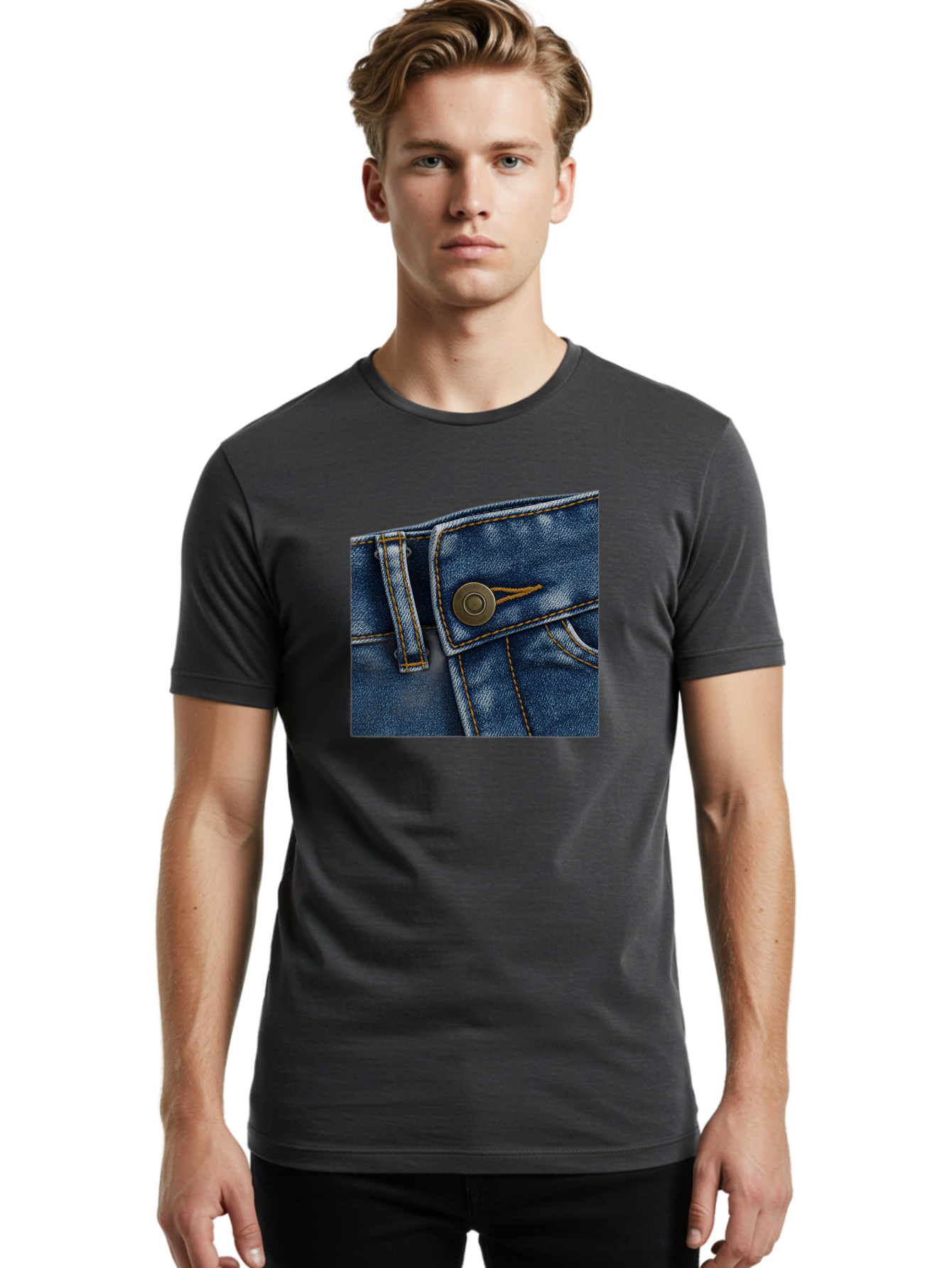 Blue-Jeans Men'S Graphic Tee, 100% Cotton, Comfortable Casual Summer Wear, Machine Washable, Vintage Camera, Old Camera, Antique Camera, Black Camera, Classic Photography, Photography Equipment, Nostalgic Device, Film Camera, Camera Art Bak081