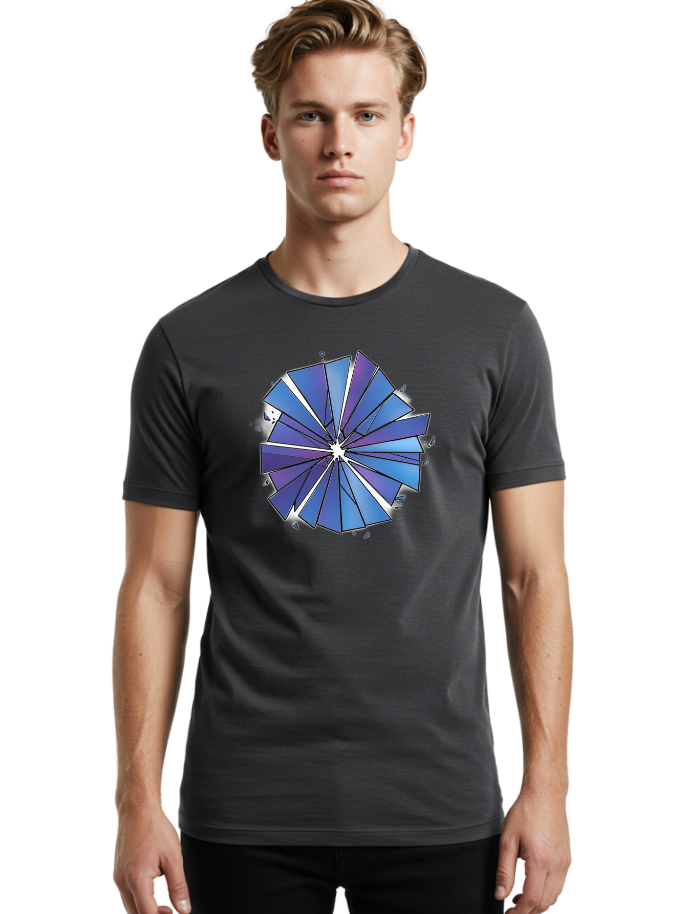 Blue-Pinwheel Men'S Graphic Tee, 100% Cotton, Comfortable Casual Summer Wear, Machine Washable, Vintage Camera, Old Camera, Antique Camera, Black Camera, Classic Photography, Photography Equipment, Nostalgic Device, Film Camera, Camera Art Bak082