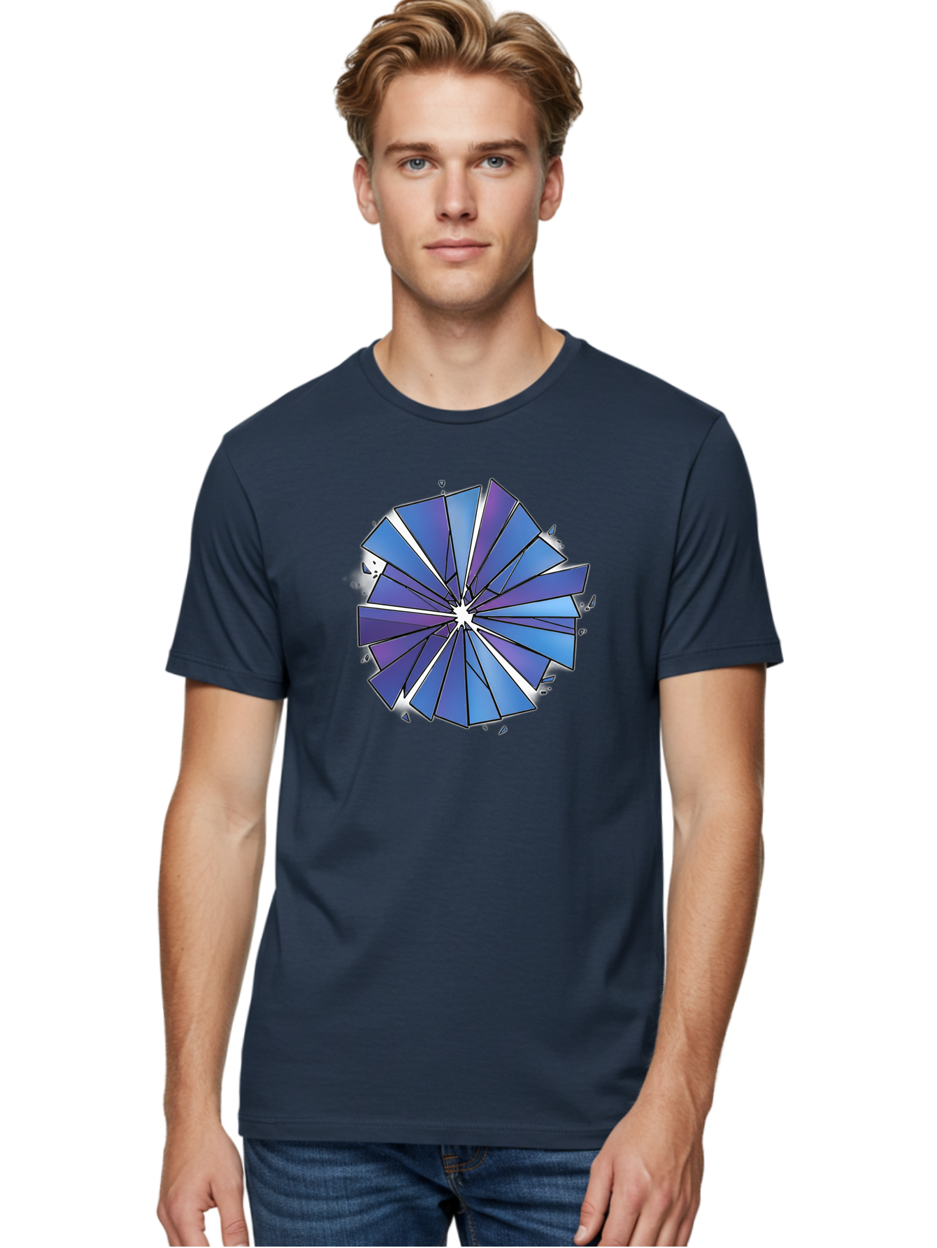 Blue-Pinwheel Men'S Graphic Tee, 100% Cotton, Comfortable Casual Summer Wear, Machine Washable, Vintage Camera, Old Camera, Antique Camera, Black Camera, Classic Photography, Photography Equipment, Nostalgic Device, Film Camera, Camera Art Bak082