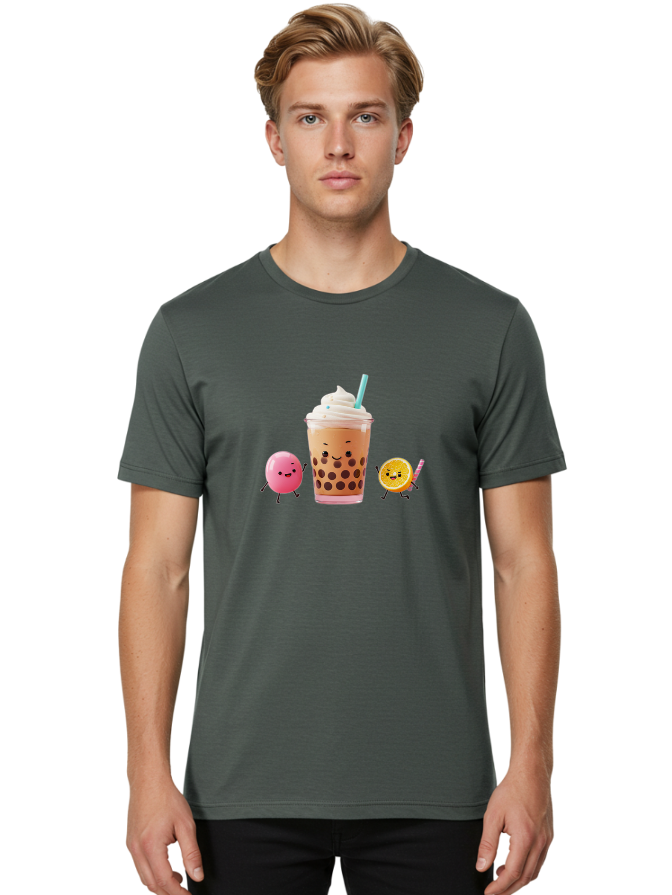Boba-Drink Men'S Graphic Tee, 100% Cotton, Comfortable Casual Summer Wear, Machine Washable, Vintage Camera, Old Camera, Antique Camera, Black Camera, Classic Photography, Photography Equipment, Nostalgic Device, Film Camera, Camera Art Bak084