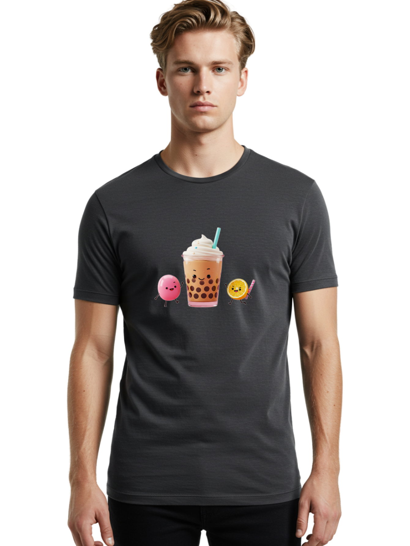 Boba-Drink Men'S Graphic Tee, 100% Cotton, Comfortable Casual Summer Wear, Machine Washable, Vintage Camera, Old Camera, Antique Camera, Black Camera, Classic Photography, Photography Equipment, Nostalgic Device, Film Camera, Camera Art Bak084