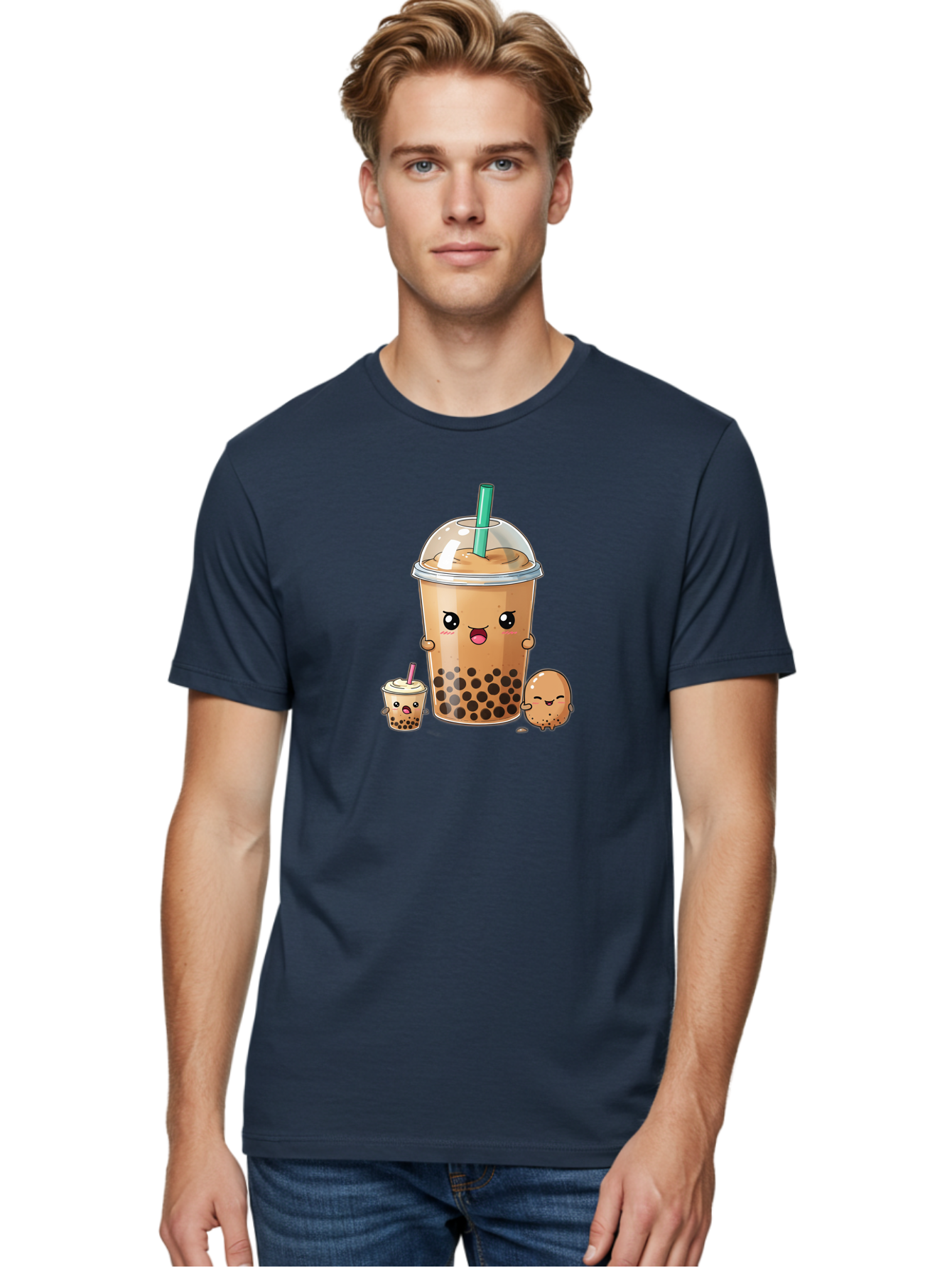 Boba-Tea-1 Men'S Graphic Tee, 100% Cotton, Comfortable Casual Summer Wear, Machine Washable, Vintage Camera, Old Camera, Antique Camera, Black Camera, Classic Photography, Photography Equipment, Nostalgic Device, Film Camera, Camera Art Bak085