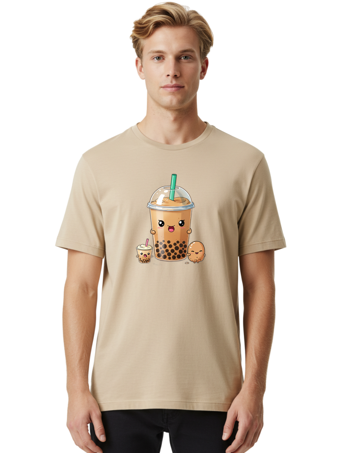 Boba-Tea-1 Men'S Graphic Tee, 100% Cotton, Comfortable Casual Summer Wear, Machine Washable, Vintage Camera, Old Camera, Antique Camera, Black Camera, Classic Photography, Photography Equipment, Nostalgic Device, Film Camera, Camera Art Bak085