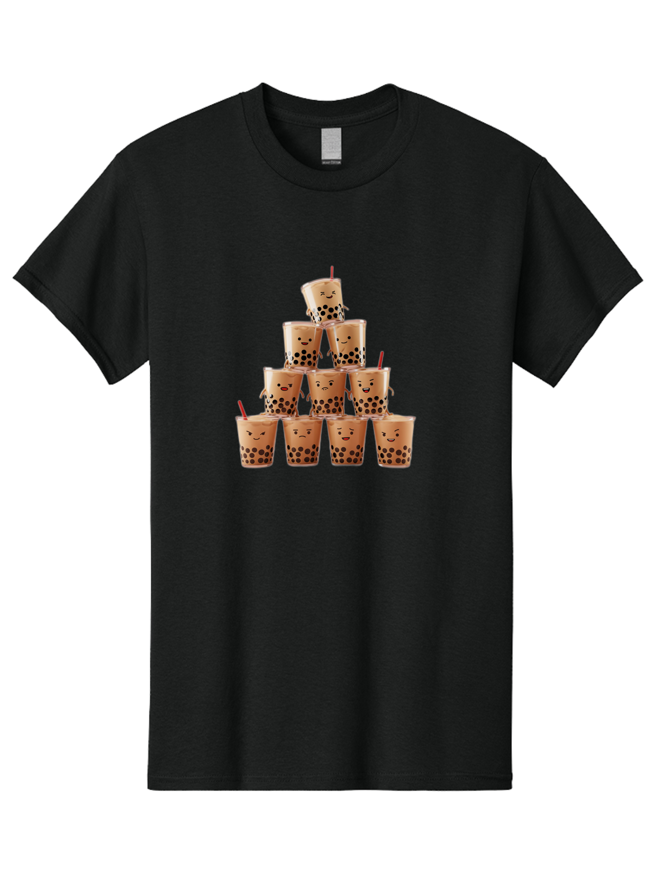 Boba-Tea-Pyramid Men'S Graphic Tee, 100% Cotton, Comfortable Casual Summer Wear, Machine Washable, Vintage Camera, Old Camera, Antique Camera, Black Camera, Classic Photography, Photography Equipment, Nostalgic Device, Film Camera, Camera Art Bak086