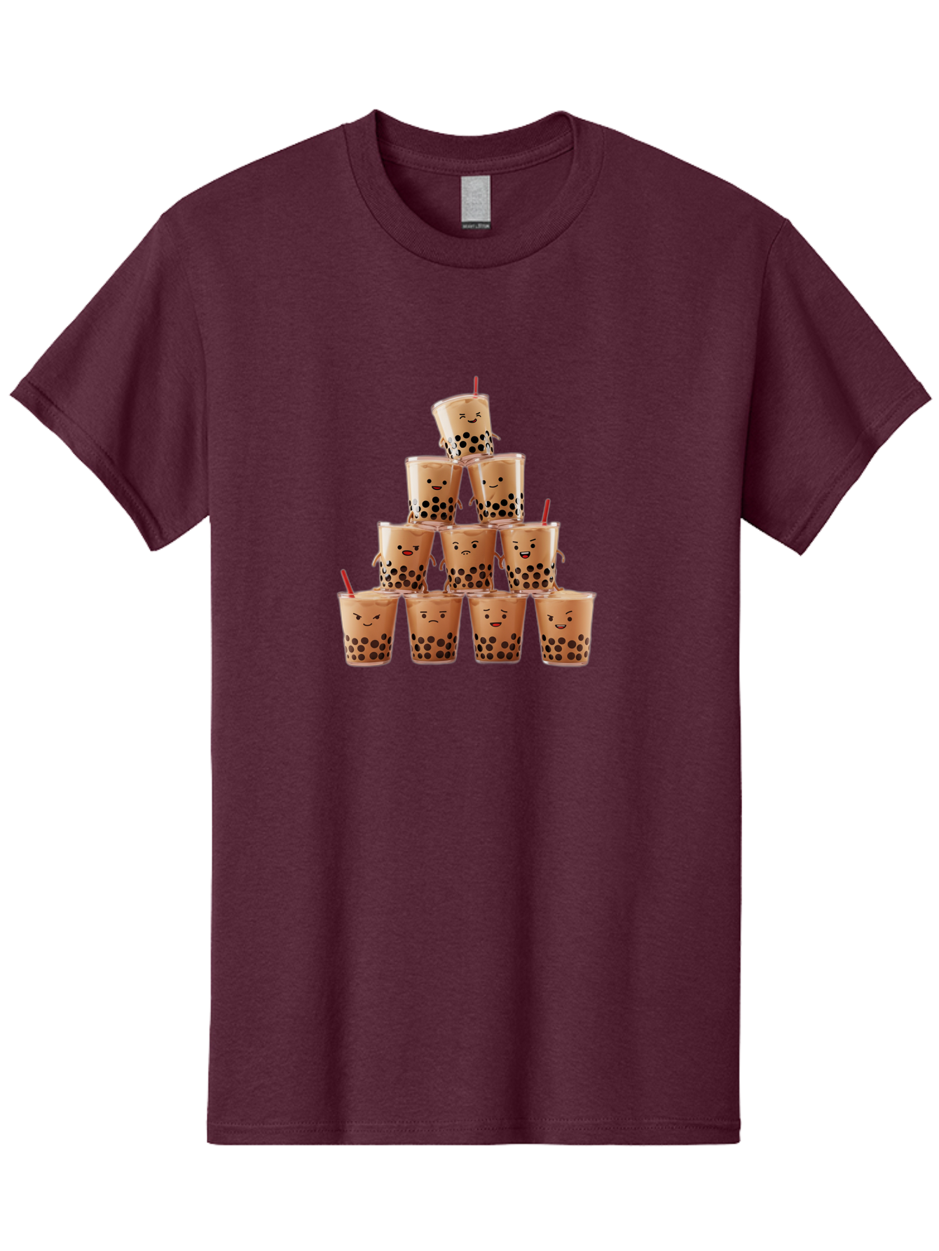 Boba-Tea-Pyramid Men'S Graphic Tee, 100% Cotton, Comfortable Casual Summer Wear, Machine Washable, Vintage Camera, Old Camera, Antique Camera, Black Camera, Classic Photography, Photography Equipment, Nostalgic Device, Film Camera, Camera Art Bak086