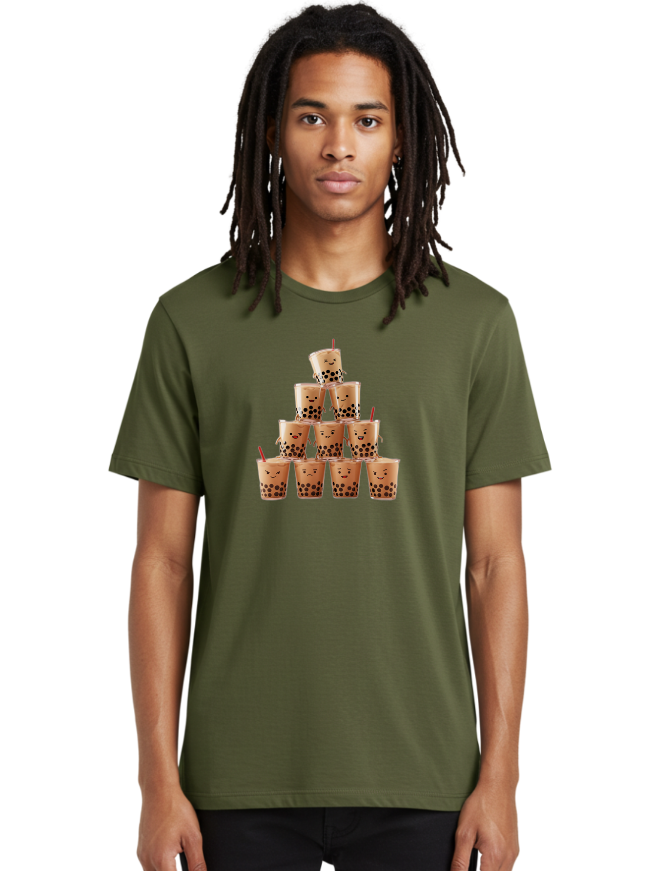 Boba-Tea-Pyramid Men'S Graphic Tee, 100% Cotton, Comfortable Casual Summer Wear, Machine Washable, Vintage Camera, Old Camera, Antique Camera, Black Camera, Classic Photography, Photography Equipment, Nostalgic Device, Film Camera, Camera Art Bak086