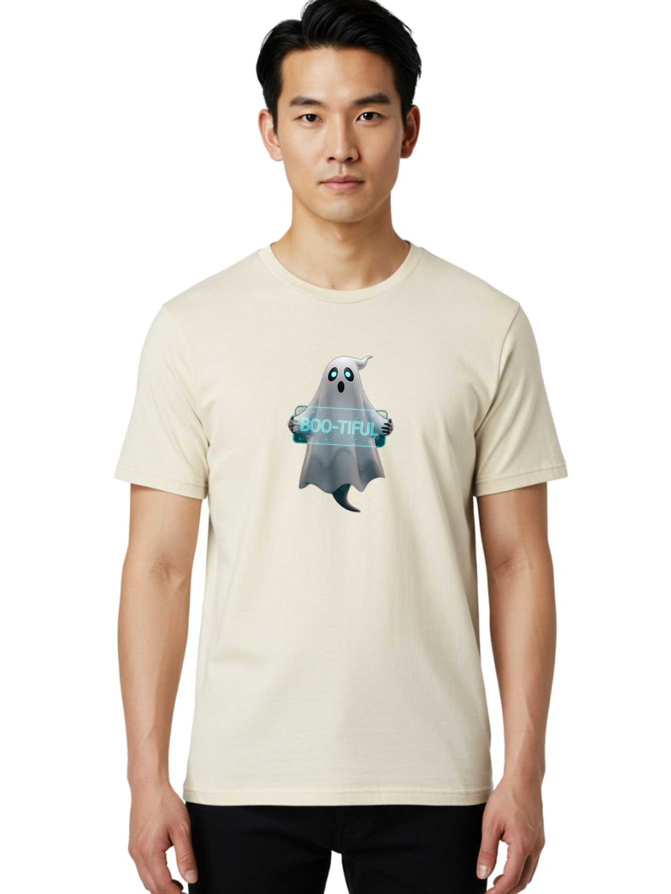 Boo-Tiful-3 Men'S Graphic Tee, 100% Cotton, Comfortable Casual Summer Wear, Machine Washable, Vintage Camera, Old Camera, Antique Camera, Black Camera, Classic Photography, Photography Equipment, Nostalgic Device, Film Camera, Camera Art Bak090