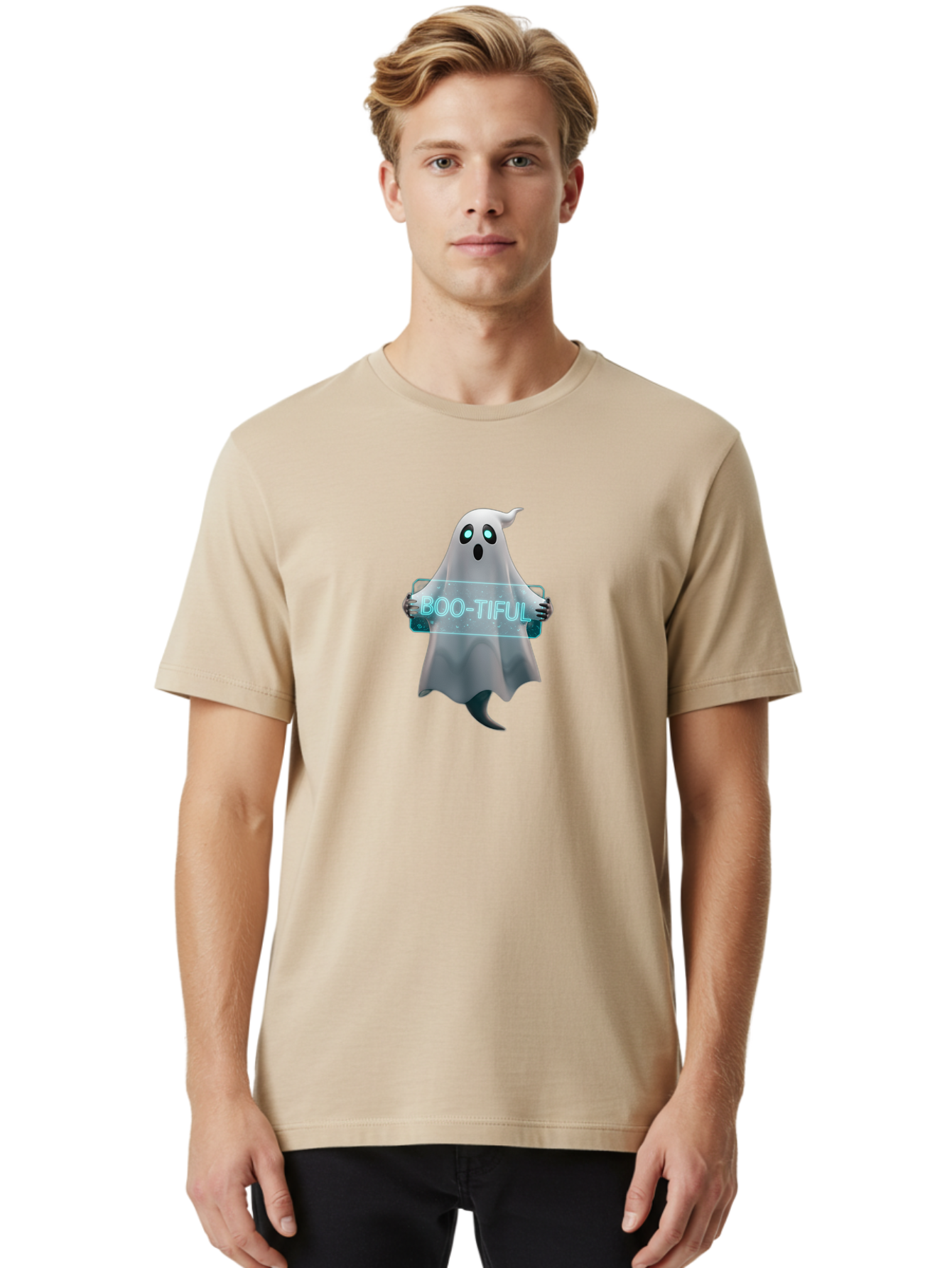 Boo-Tiful-3 Men'S Graphic Tee, 100% Cotton, Comfortable Casual Summer Wear, Machine Washable, Vintage Camera, Old Camera, Antique Camera, Black Camera, Classic Photography, Photography Equipment, Nostalgic Device, Film Camera, Camera Art Bak090