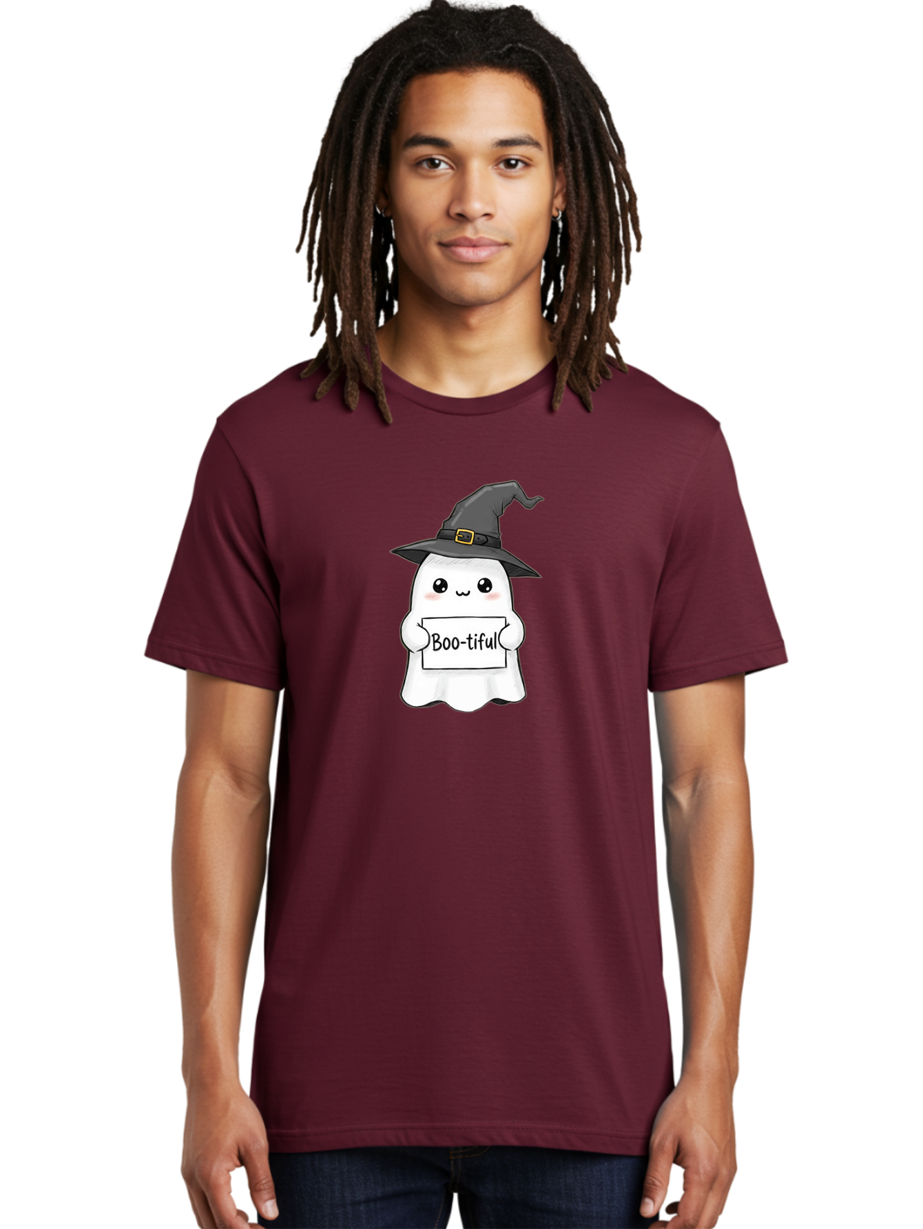 Boo-Tiful-Ghost-3 Men'S Graphic Tee, 100% Cotton, Comfortable Casual Summer Wear, Machine Washable, Vintage Camera, Old Camera, Antique Camera, Black Camera, Classic Photography, Photography Equipment, Nostalgic Device, Film Camera, Camera Art Bak095