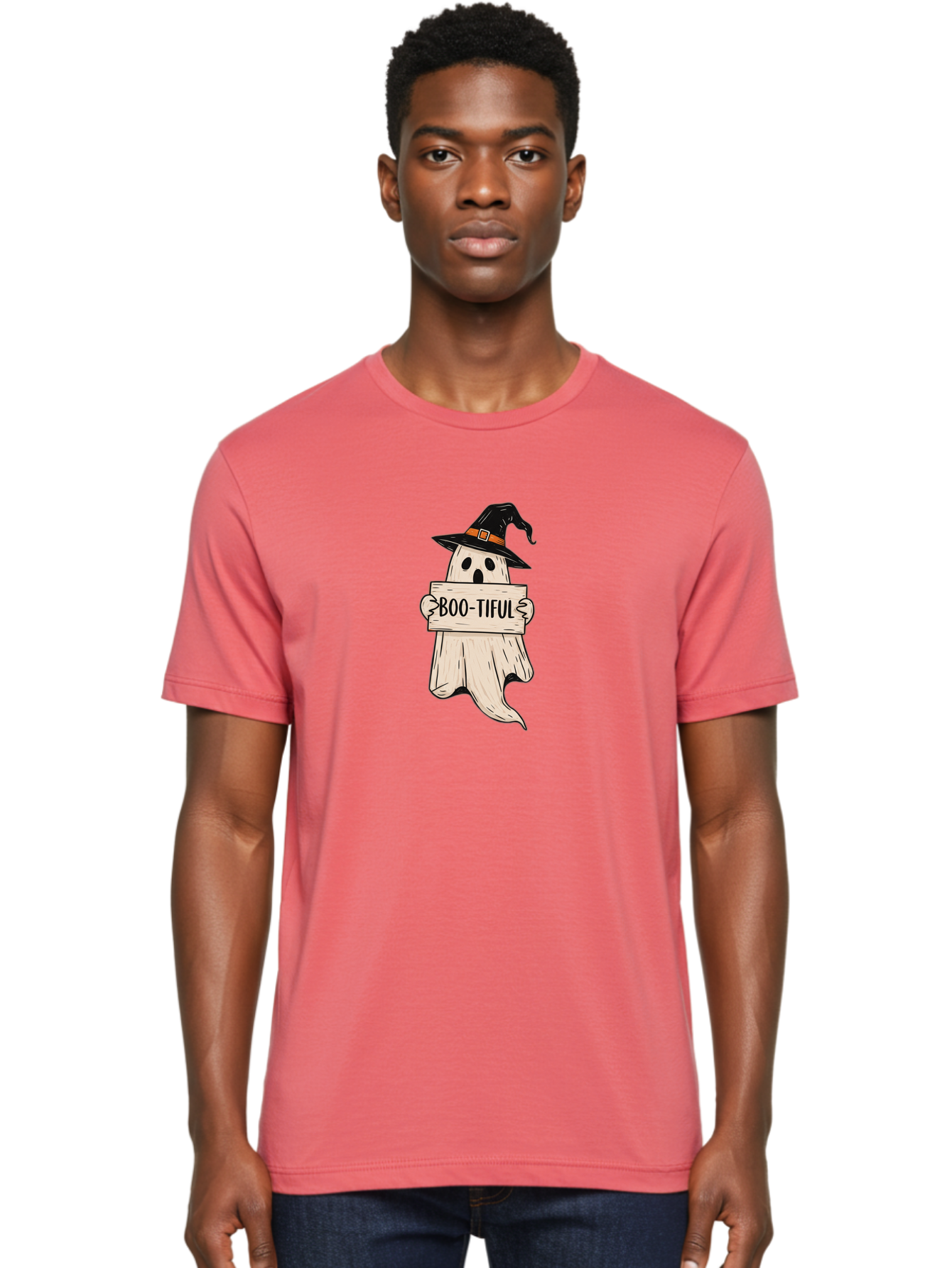 Boo-Tiful-Ghost-4 Men'S Graphic Tee, 100% Cotton, Comfortable Casual Summer Wear, Machine Washable, Vintage Camera, Old Camera, Antique Camera, Black Camera, Classic Photography, Photography Equipment, Nostalgic Device, Film Camera, Camera Art Bak096