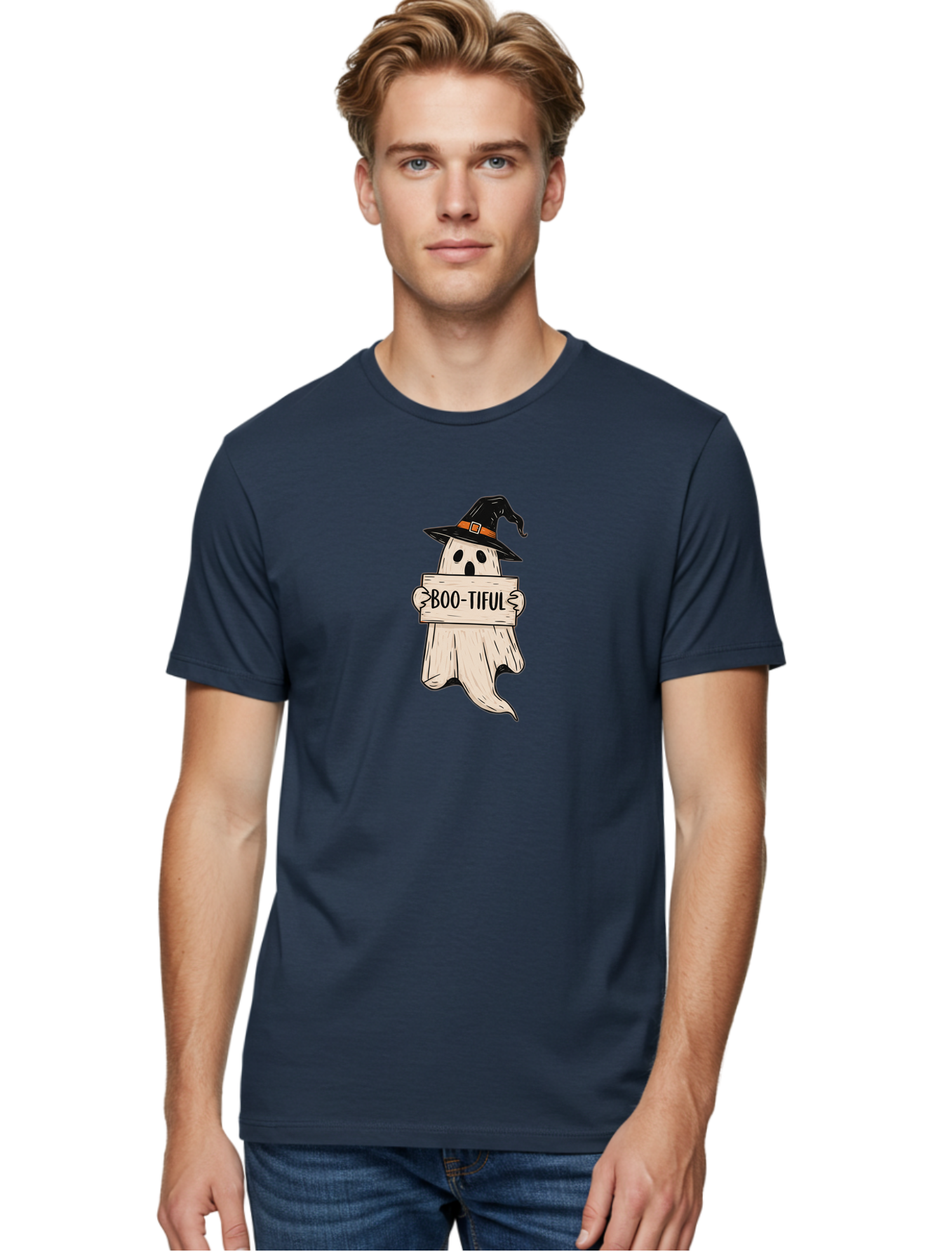 Boo-Tiful-Ghost-4 Men'S Graphic Tee, 100% Cotton, Comfortable Casual Summer Wear, Machine Washable, Vintage Camera, Old Camera, Antique Camera, Black Camera, Classic Photography, Photography Equipment, Nostalgic Device, Film Camera, Camera Art Bak096