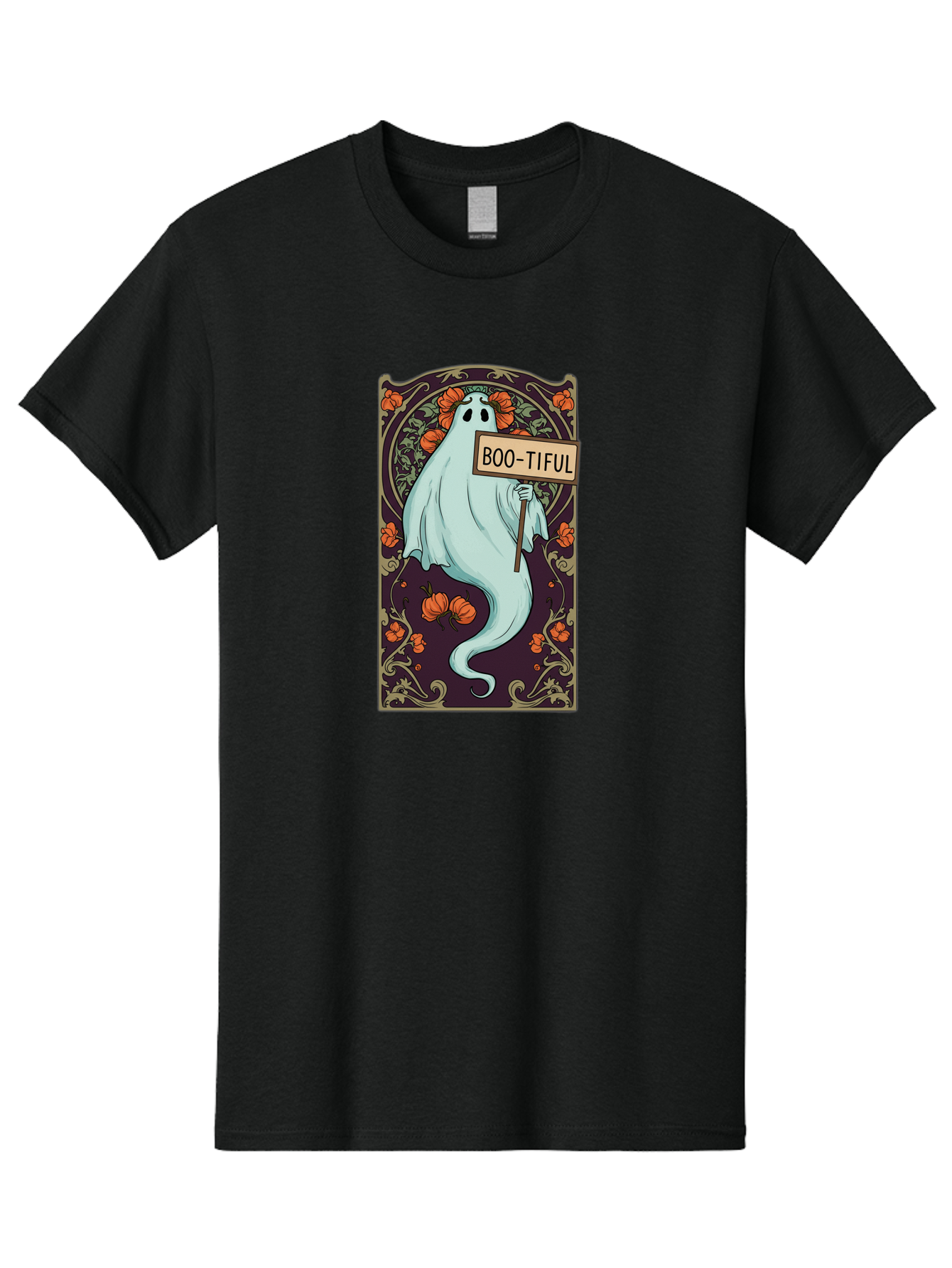 Boo-Tiful-Ghost-5 Men'S Graphic Tee, 100% Cotton, Comfortable Casual Summer Wear, Machine Washable, Vintage Camera, Old Camera, Antique Camera, Black Camera, Classic Photography, Photography Equipment, Nostalgic Device, Film Camera, Camera Art Bak097