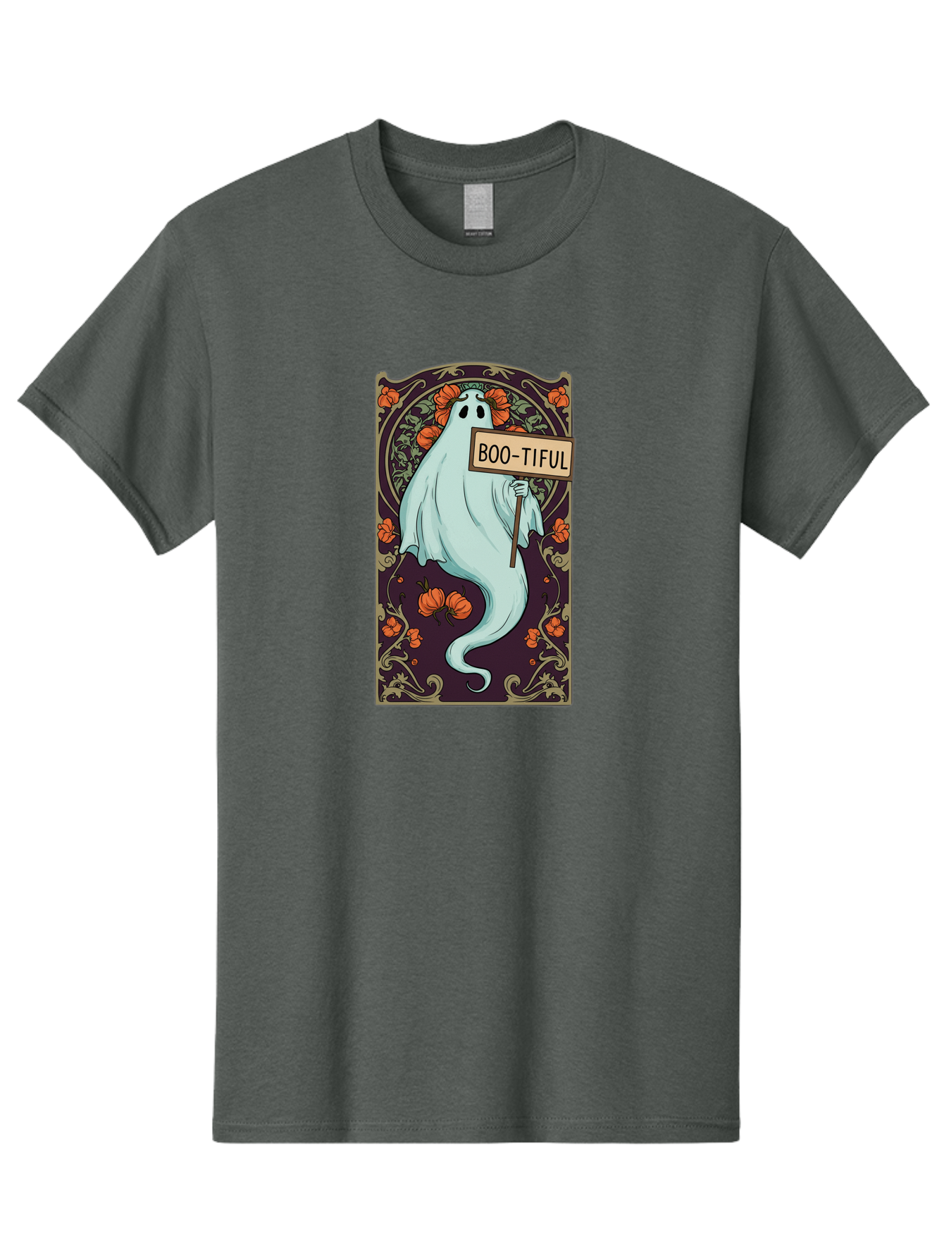 Boo-Tiful-Ghost-5 Men'S Graphic Tee, 100% Cotton, Comfortable Casual Summer Wear, Machine Washable, Vintage Camera, Old Camera, Antique Camera, Black Camera, Classic Photography, Photography Equipment, Nostalgic Device, Film Camera, Camera Art Bak097