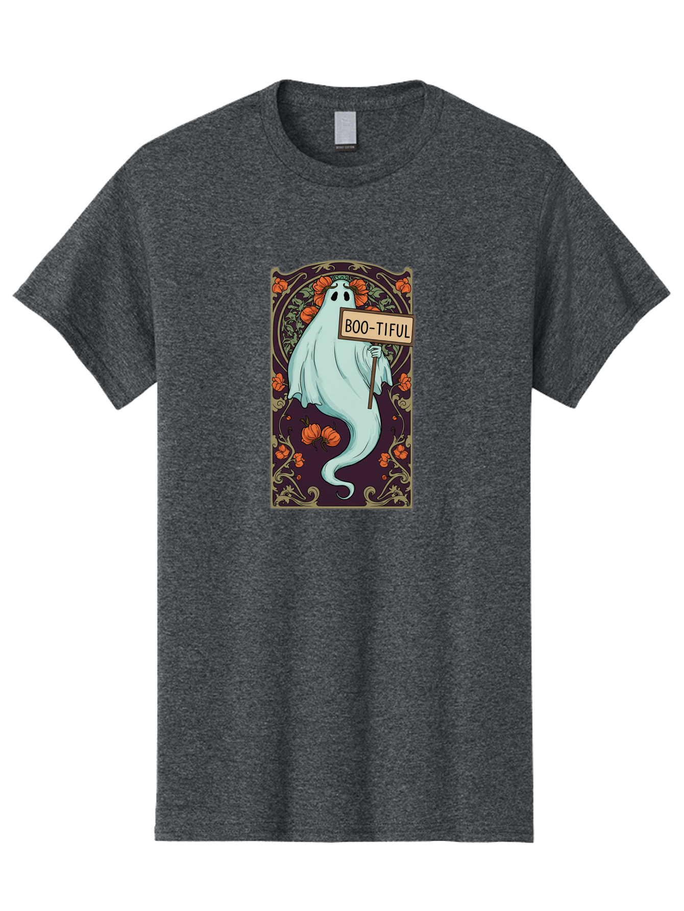 Boo-Tiful-Ghost-5 Men'S Graphic Tee, 100% Cotton, Comfortable Casual Summer Wear, Machine Washable, Vintage Camera, Old Camera, Antique Camera, Black Camera, Classic Photography, Photography Equipment, Nostalgic Device, Film Camera, Camera Art Bak097