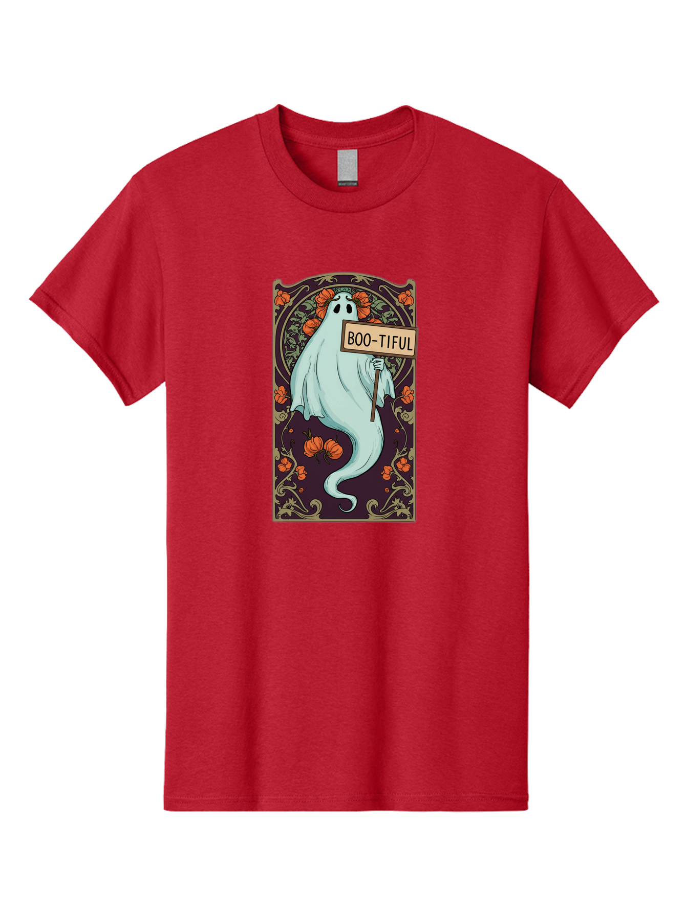 Boo-Tiful-Ghost-5 Men'S Graphic Tee, 100% Cotton, Comfortable Casual Summer Wear, Machine Washable, Vintage Camera, Old Camera, Antique Camera, Black Camera, Classic Photography, Photography Equipment, Nostalgic Device, Film Camera, Camera Art Bak097