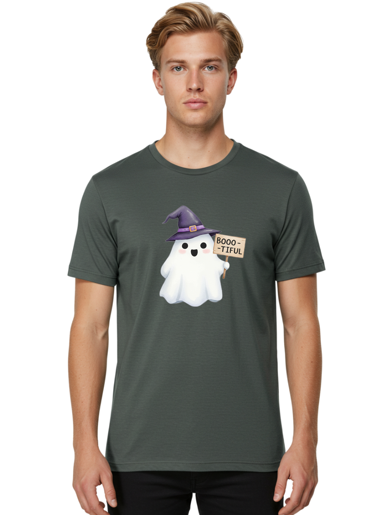 Booo-Tiful-Ghost Men'S Graphic Tee, 100% Cotton, Comfortable Casual Summer Wear, Machine Washable, Vintage Camera, Old Camera, Antique Camera, Black Camera, Classic Photography, Photography Equipment, Nostalgic Device, Film Camera, Camera Art Bak101