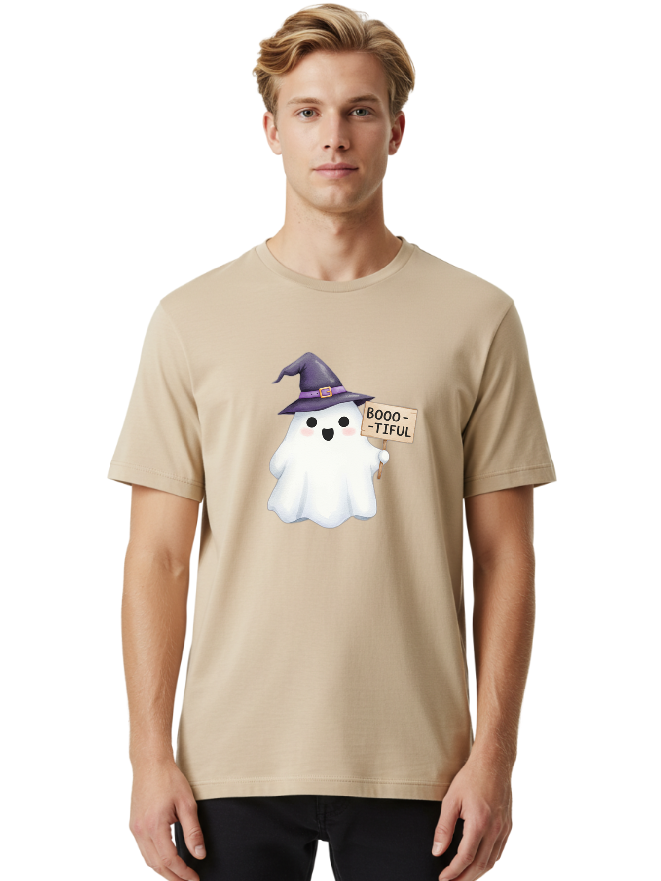 Booo-Tiful-Ghost Men'S Graphic Tee, 100% Cotton, Comfortable Casual Summer Wear, Machine Washable, Vintage Camera, Old Camera, Antique Camera, Black Camera, Classic Photography, Photography Equipment, Nostalgic Device, Film Camera, Camera Art Bak101
