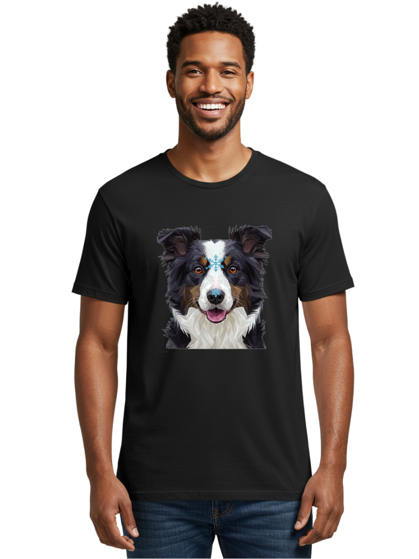 Border-Collie-With-Snowflake Men'S Graphic Tee, 100% Cotton, Comfortable Casual Summer Wear, Machine Washable, Vintage Camera, Old Camera, Antique Camera, Black Camera, Classic Photography, Photography Equipment, Nostalgic Device, Film Camera, Bak102