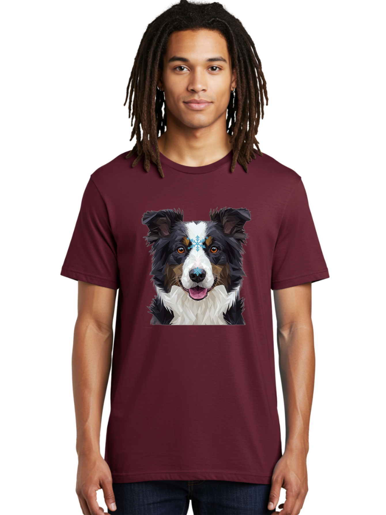 Border-Collie-With-Snowflake Men'S Graphic Tee, 100% Cotton, Comfortable Casual Summer Wear, Machine Washable, Vintage Camera, Old Camera, Antique Camera, Black Camera, Classic Photography, Photography Equipment, Nostalgic Device, Film Camera, Bak102