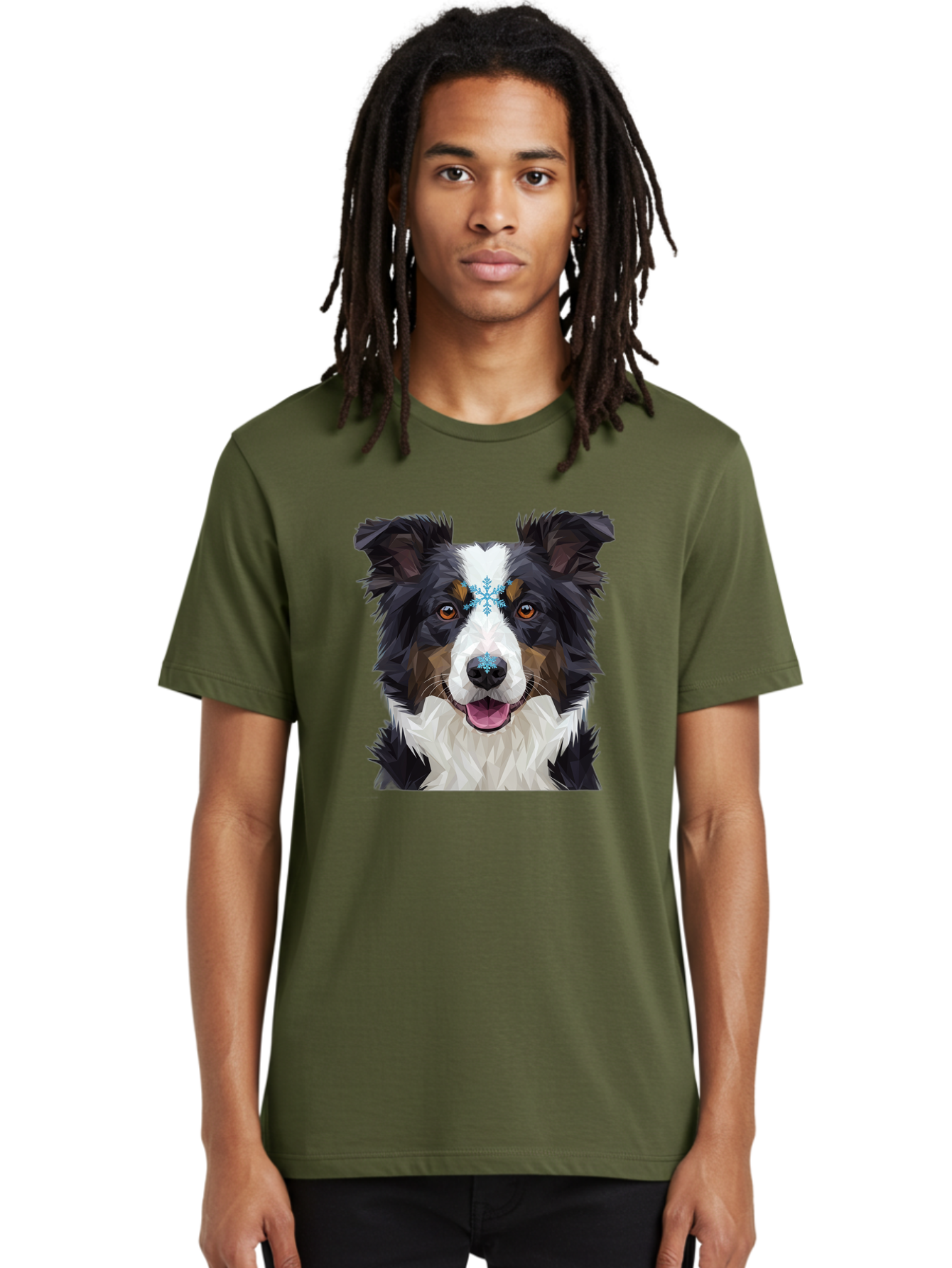 Border-Collie-With-Snowflake Men'S Graphic Tee, 100% Cotton, Comfortable Casual Summer Wear, Machine Washable, Vintage Camera, Old Camera, Antique Camera, Black Camera, Classic Photography, Photography Equipment, Nostalgic Device, Film Camera, Bak102