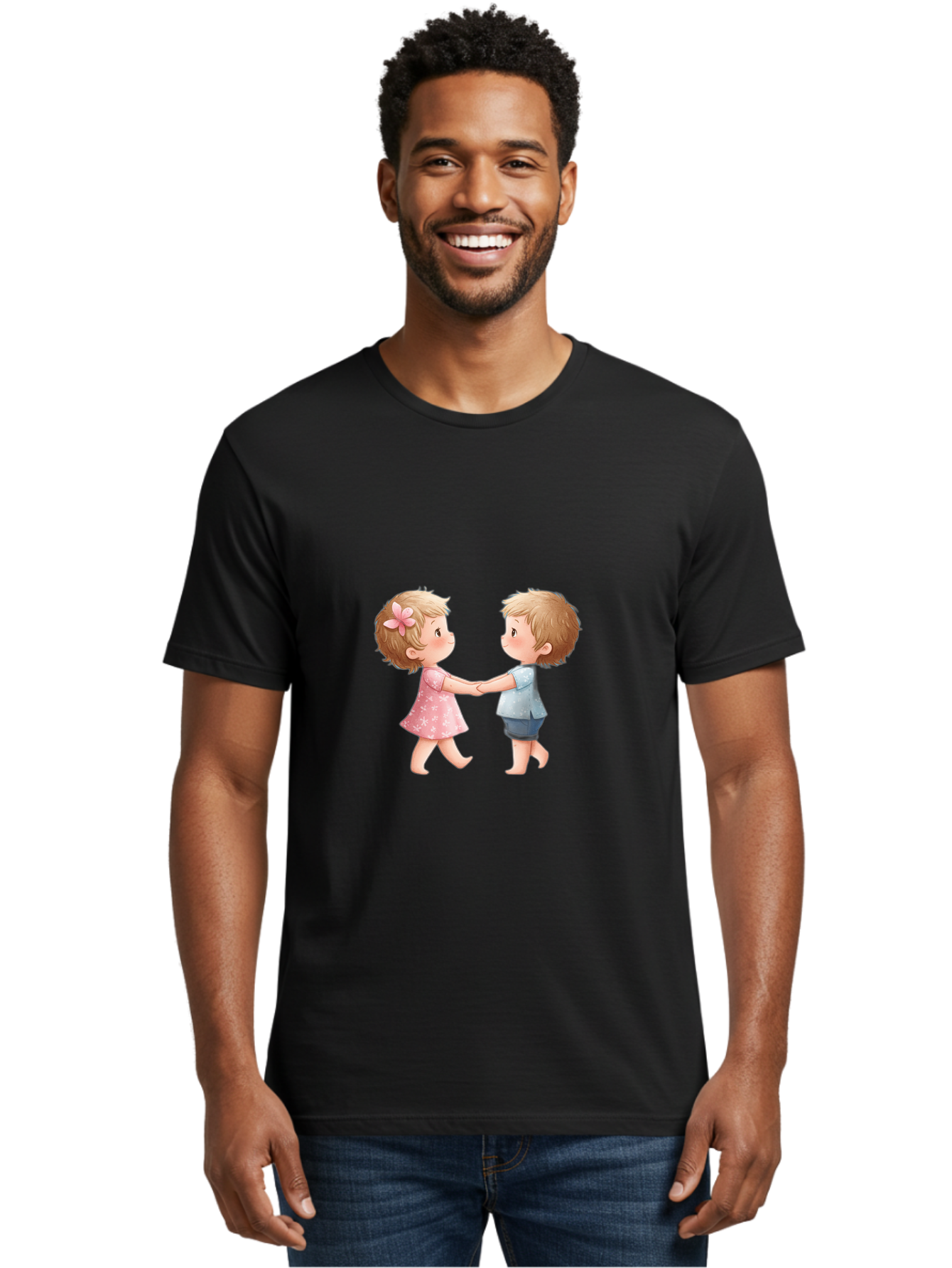 Boy-And-Girl-Holding-Hands Men'S Graphic Tee, 100% Cotton, Comfortable Casual Summer Wear, Machine Washable, Vintage Camera, Old Camera, Antique Camera, Black Camera, Classic Photography, Photography Equipment, Nostalgic Device, Film Camera, Bak103