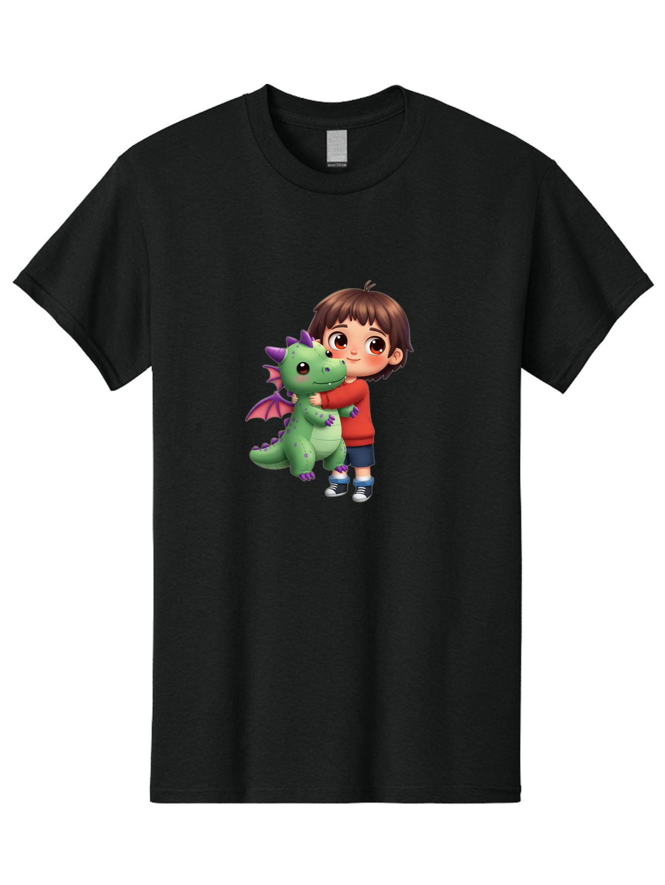 Boy-Hugging-Dragon Men'S Graphic Tee, 100% Cotton, Comfortable Casual Summer Wear, Machine Washable, Vintage Camera, Old Camera, Antique Camera, Black Camera, Classic Photography, Photography Equipment, Nostalgic Device, Film Camera, Bak105
