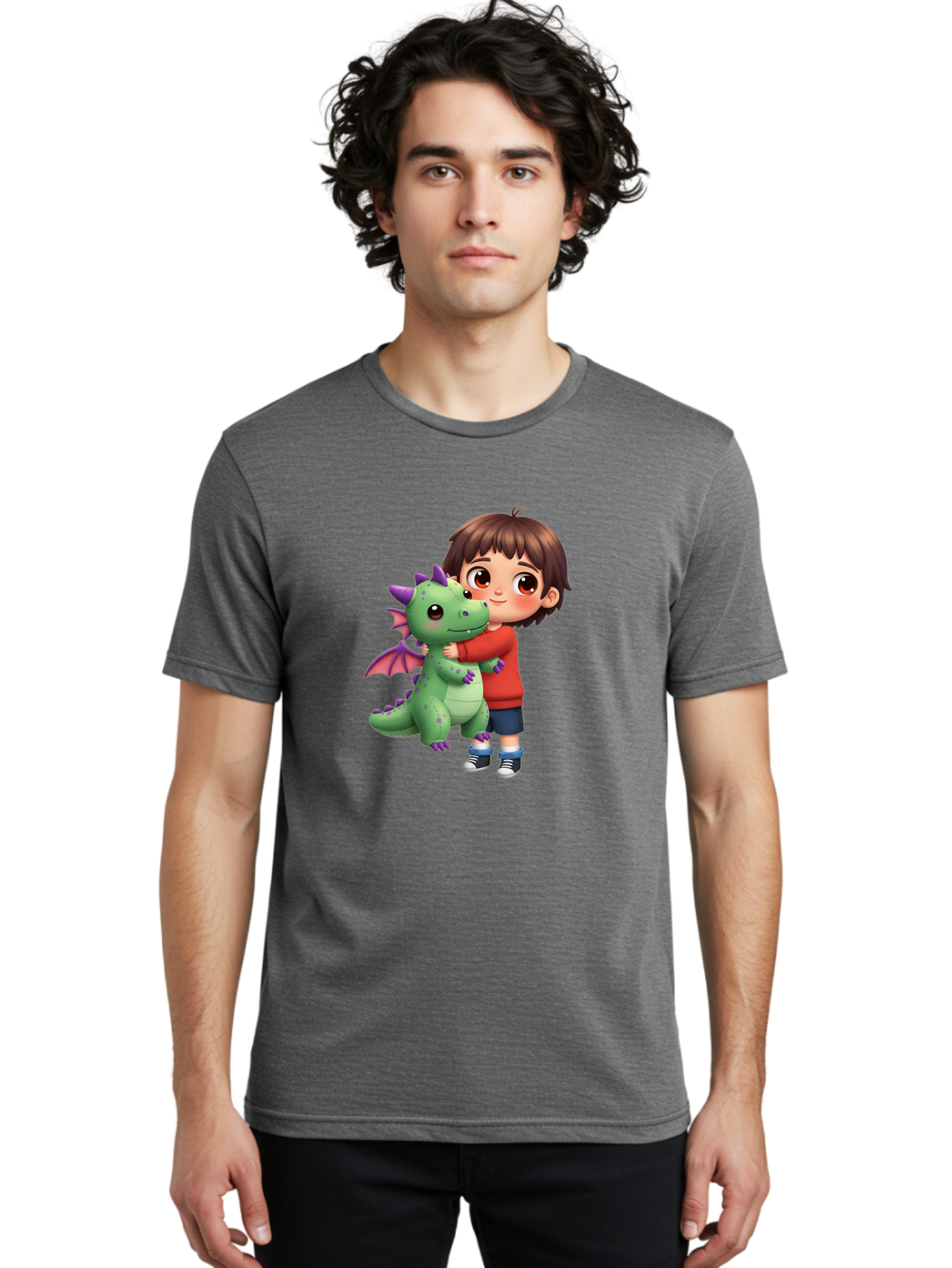 Boy-Hugging-Dragon Men'S Graphic Tee, 100% Cotton, Comfortable Casual Summer Wear, Machine Washable, Vintage Camera, Old Camera, Antique Camera, Black Camera, Classic Photography, Photography Equipment, Nostalgic Device, Film Camera, Bak105