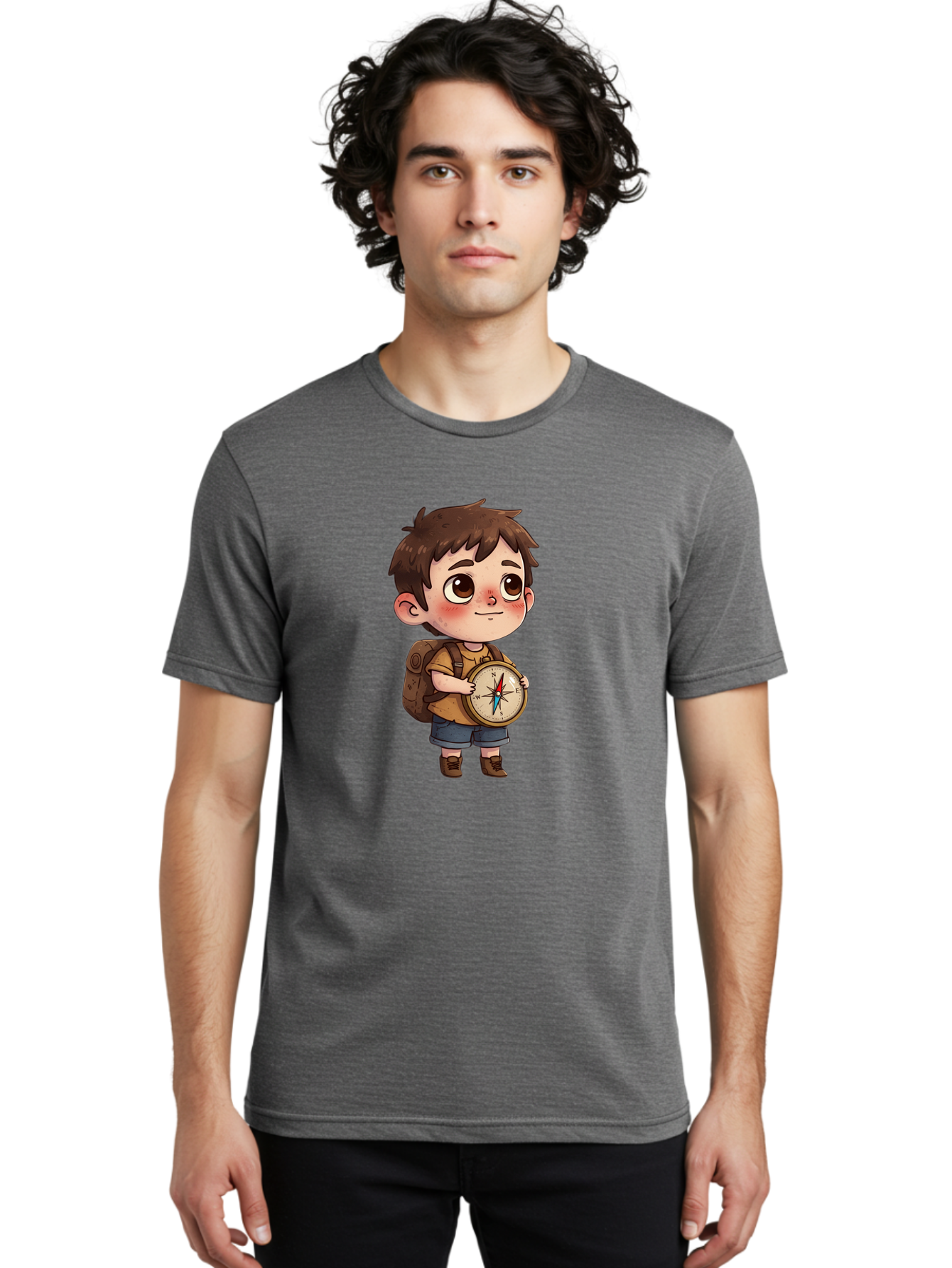 Boy-With-Compass Men'S Graphic Tee, 100% Cotton, Comfortable Casual Summer Wear, Machine Washable, Vintage Camera, Old Camera, Antique Camera, Black Camera, Classic Photography, Photography Equipment, Nostalgic Device, Film Camera, Camera Art Bak107