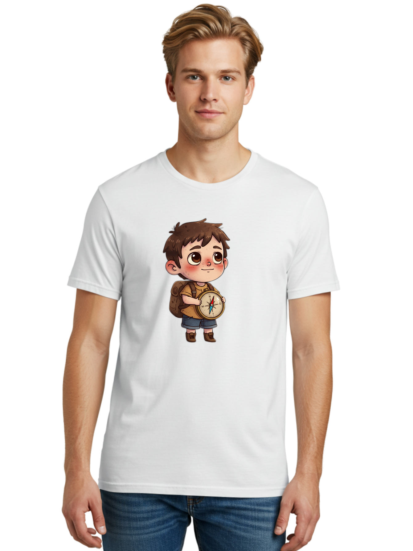 Boy-With-Compass Men'S Graphic Tee, 100% Cotton, Comfortable Casual Summer Wear, Machine Washable, Vintage Camera, Old Camera, Antique Camera, Black Camera, Classic Photography, Photography Equipment, Nostalgic Device, Film Camera, Camera Art Bak107