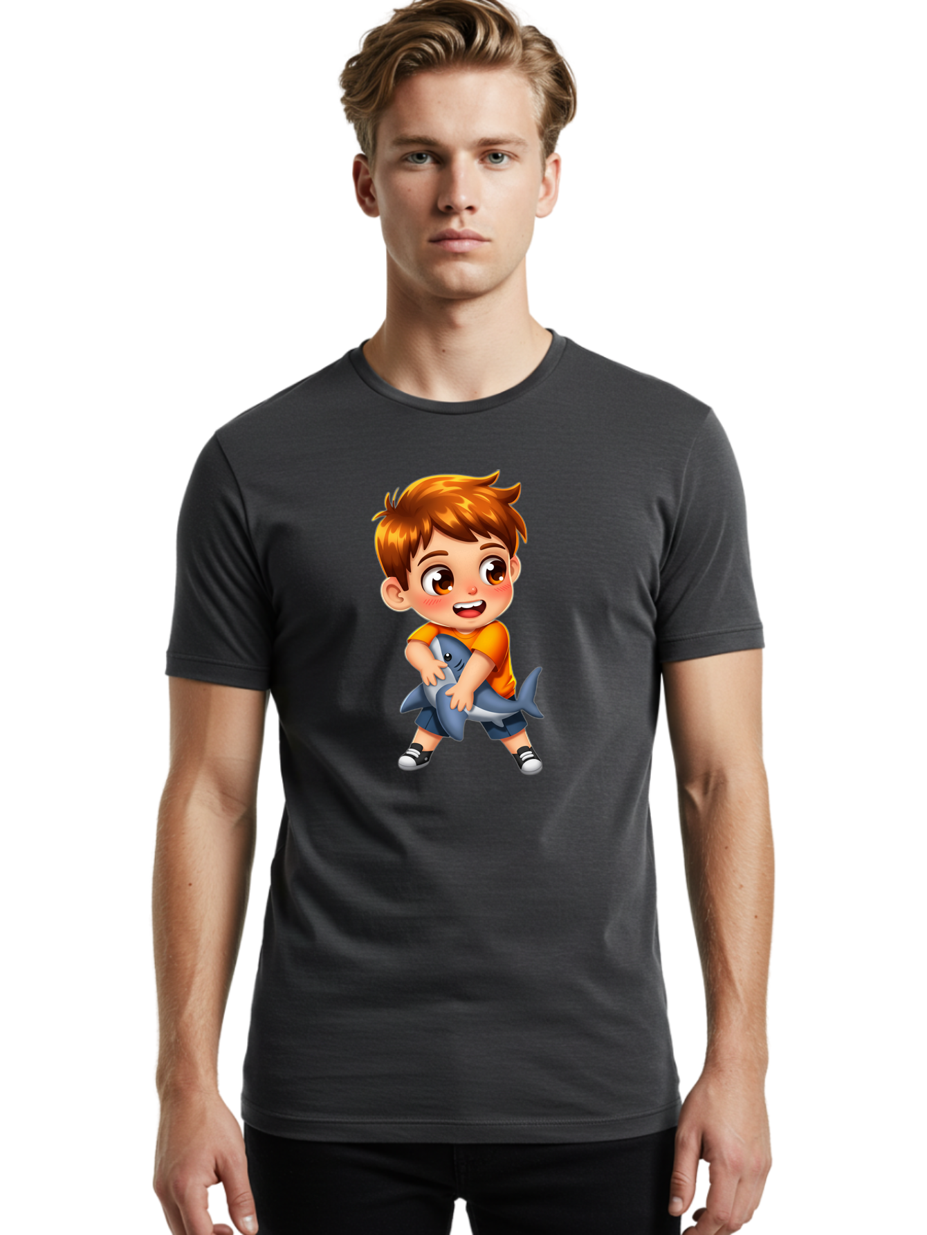Boy-With-Shark-Toy Men'S Graphic Tee, 100% Cotton, Comfortable Casual Summer Wear, Machine Washable, Vintage Camera, Old Camera, Antique Camera, Black Camera, Classic Photography, Photography Equipment, Nostalgic Device, Film Camera, Bak109