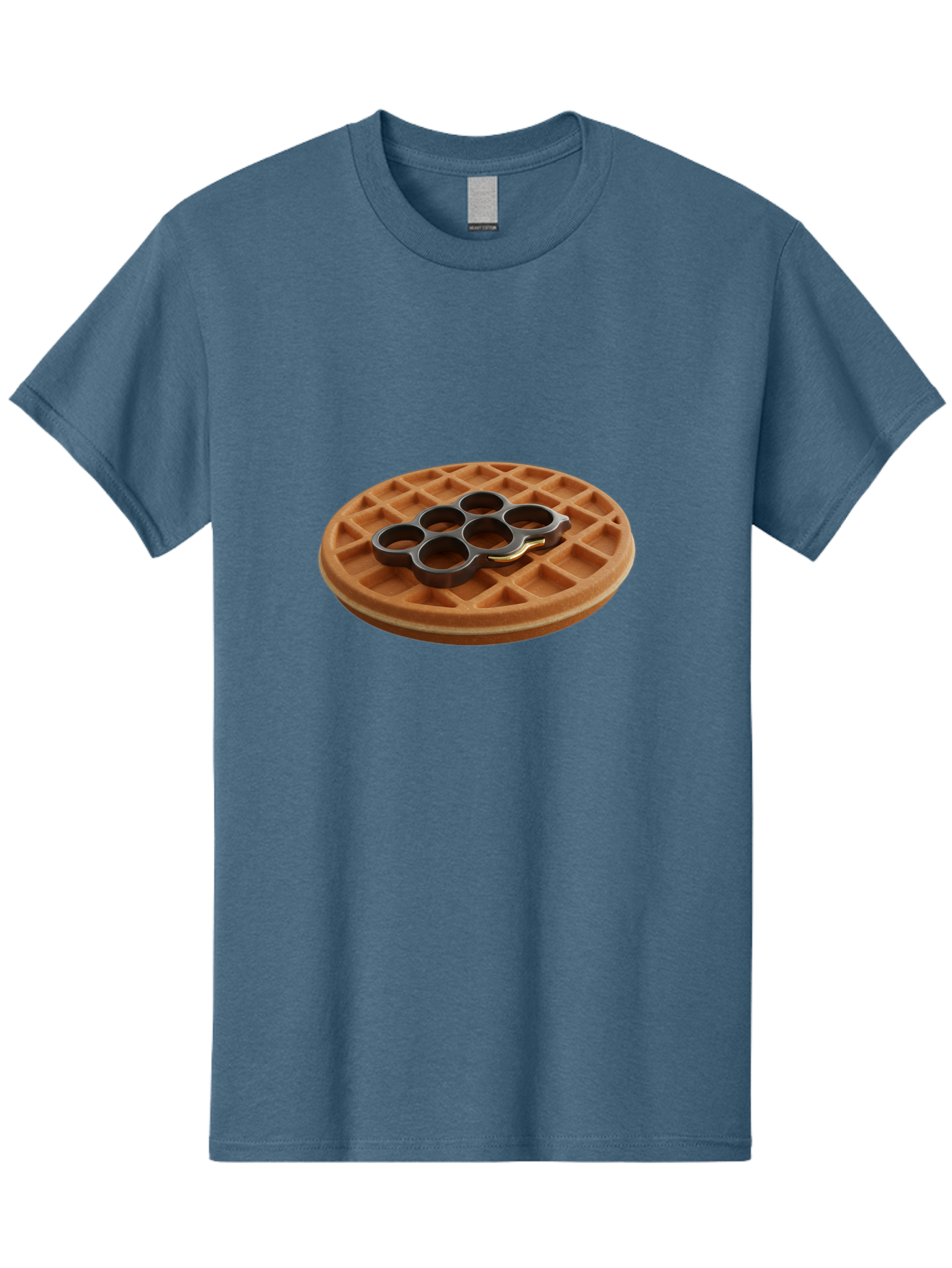 Brass-Knuckle-Waffle Men'S Graphic Tee, 100% Cotton, Comfortable Casual Summer Wear, Machine Washable, Vintage Camera, Old Camera, Antique Camera, Black Camera, Classic Photography, Photography Equipment, Nostalgic Device, Film Camera, Bak111