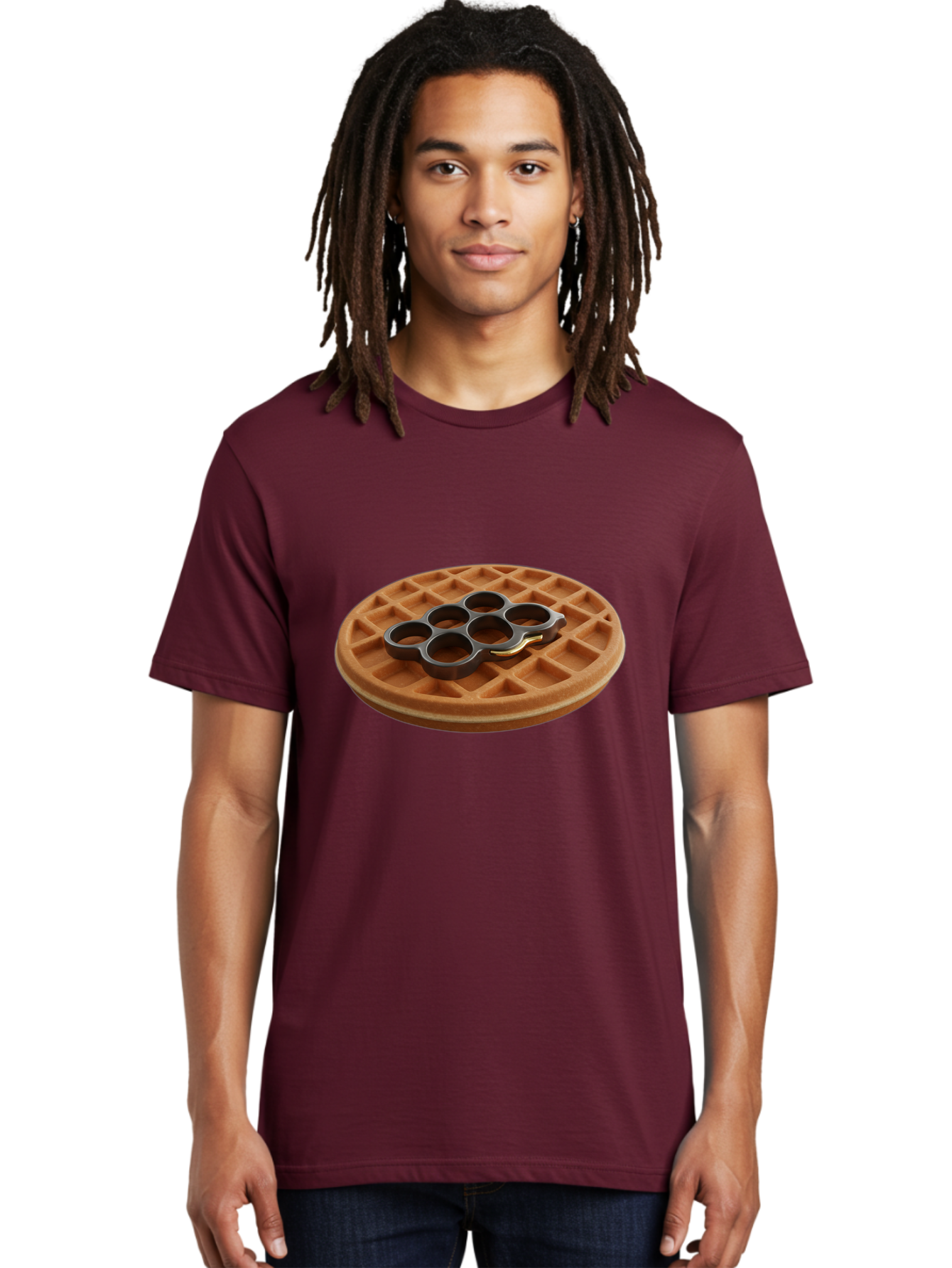 Brass-Knuckle-Waffle Men'S Graphic Tee, 100% Cotton, Comfortable Casual Summer Wear, Machine Washable, Vintage Camera, Old Camera, Antique Camera, Black Camera, Classic Photography, Photography Equipment, Nostalgic Device, Film Camera, Bak111