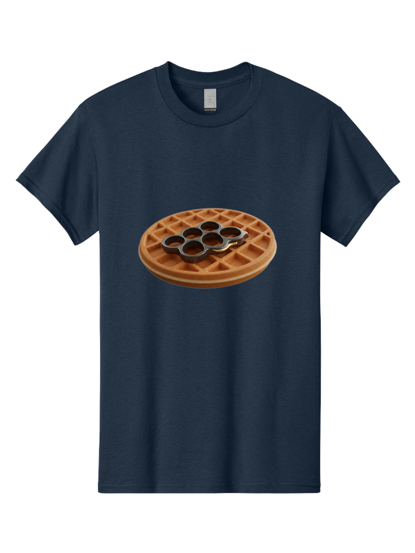 Brass-Knuckle-Waffle Men'S Graphic Tee, 100% Cotton, Comfortable Casual Summer Wear, Machine Washable, Vintage Camera, Old Camera, Antique Camera, Black Camera, Classic Photography, Photography Equipment, Nostalgic Device, Film Camera, Bak111