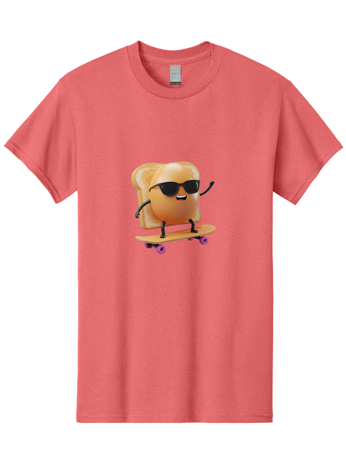 Bread-Character-Skateboarding Men'S Graphic Tee, 100% Cotton, Comfortable Casual Summer Wear, Machine Washable, Vintage Camera, Old Camera, Antique Camera, Black Camera, Classic Photography, Photography Equipment, Nostalgic Device, Bak112