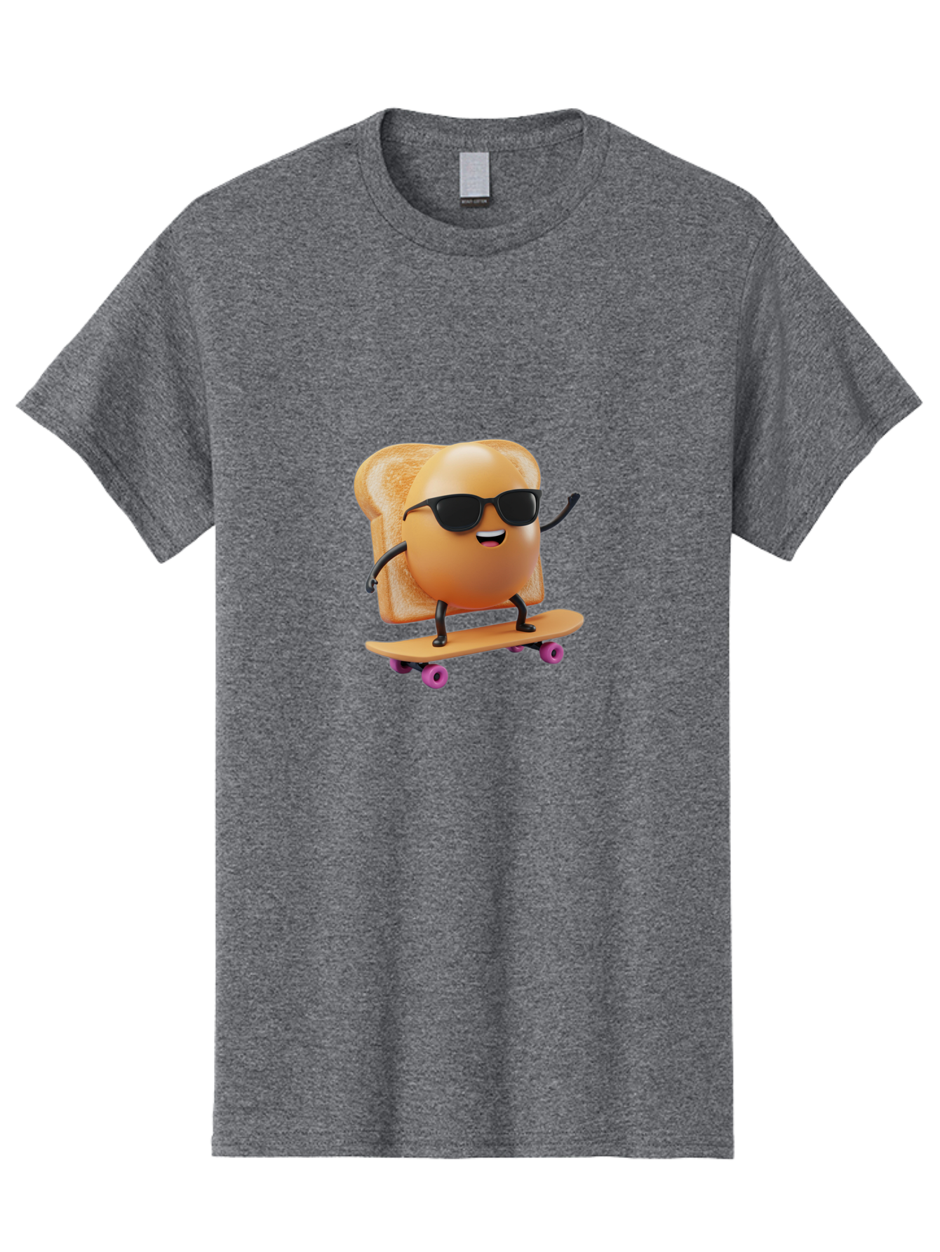 Bread-Character-Skateboarding Men'S Graphic Tee, 100% Cotton, Comfortable Casual Summer Wear, Machine Washable, Vintage Camera, Old Camera, Antique Camera, Black Camera, Classic Photography, Photography Equipment, Nostalgic Device, Bak112