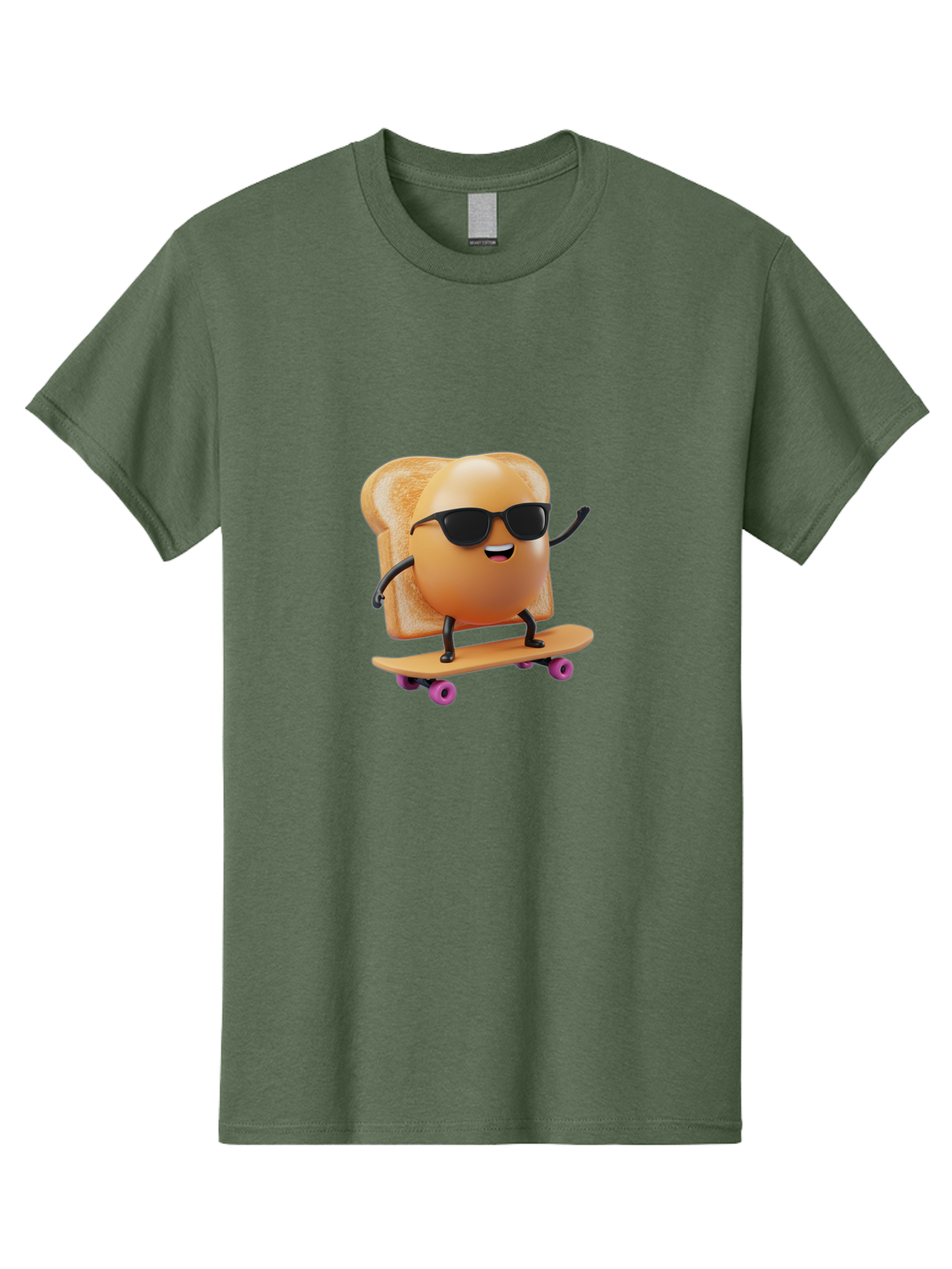 Bread-Character-Skateboarding Men'S Graphic Tee, 100% Cotton, Comfortable Casual Summer Wear, Machine Washable, Vintage Camera, Old Camera, Antique Camera, Black Camera, Classic Photography, Photography Equipment, Nostalgic Device, Bak112