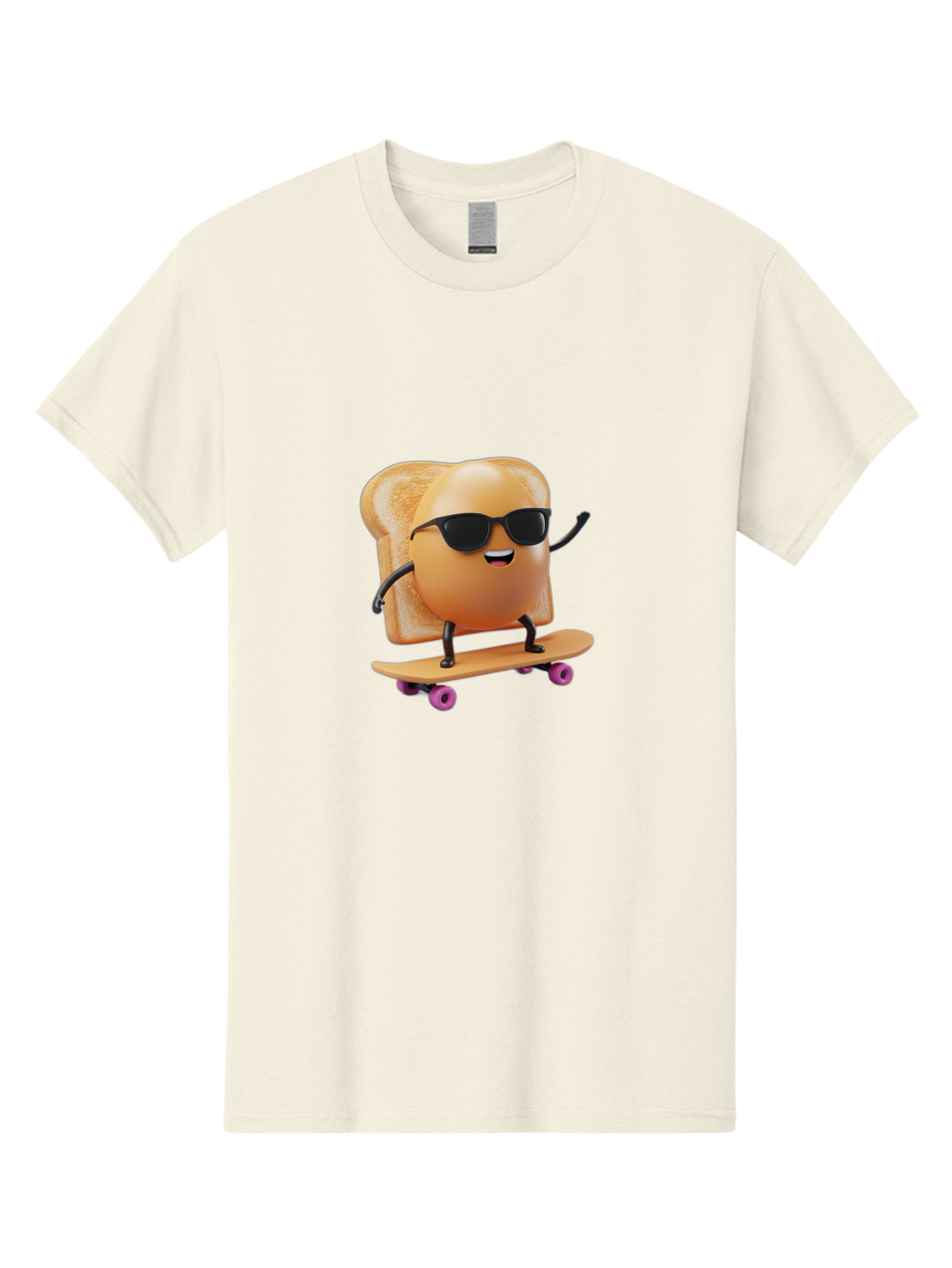 Bread-Character-Skateboarding Men'S Graphic Tee, 100% Cotton, Comfortable Casual Summer Wear, Machine Washable, Vintage Camera, Old Camera, Antique Camera, Black Camera, Classic Photography, Photography Equipment, Nostalgic Device, Bak112