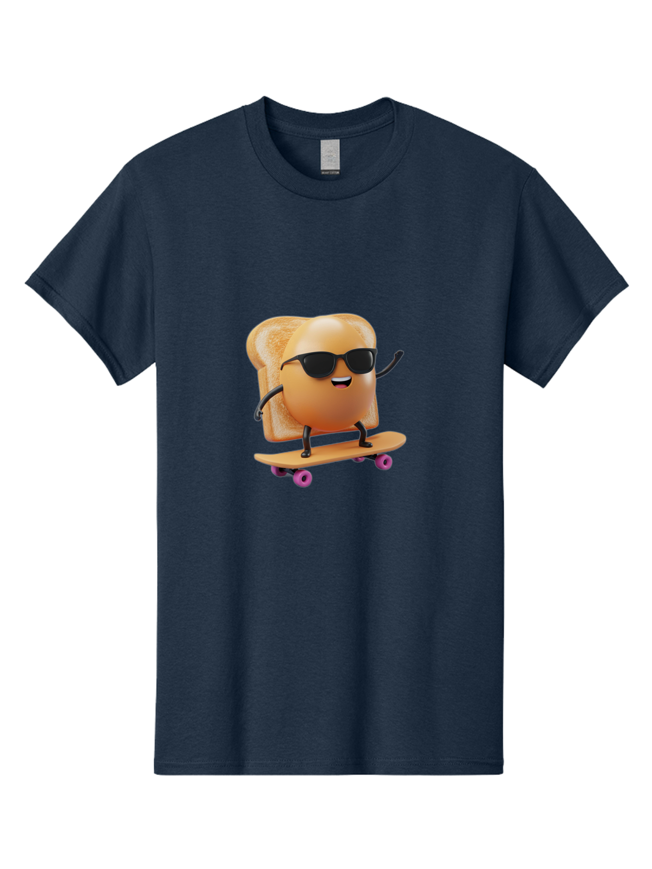 Bread-Character-Skateboarding Men'S Graphic Tee, 100% Cotton, Comfortable Casual Summer Wear, Machine Washable, Vintage Camera, Old Camera, Antique Camera, Black Camera, Classic Photography, Photography Equipment, Nostalgic Device, Bak112