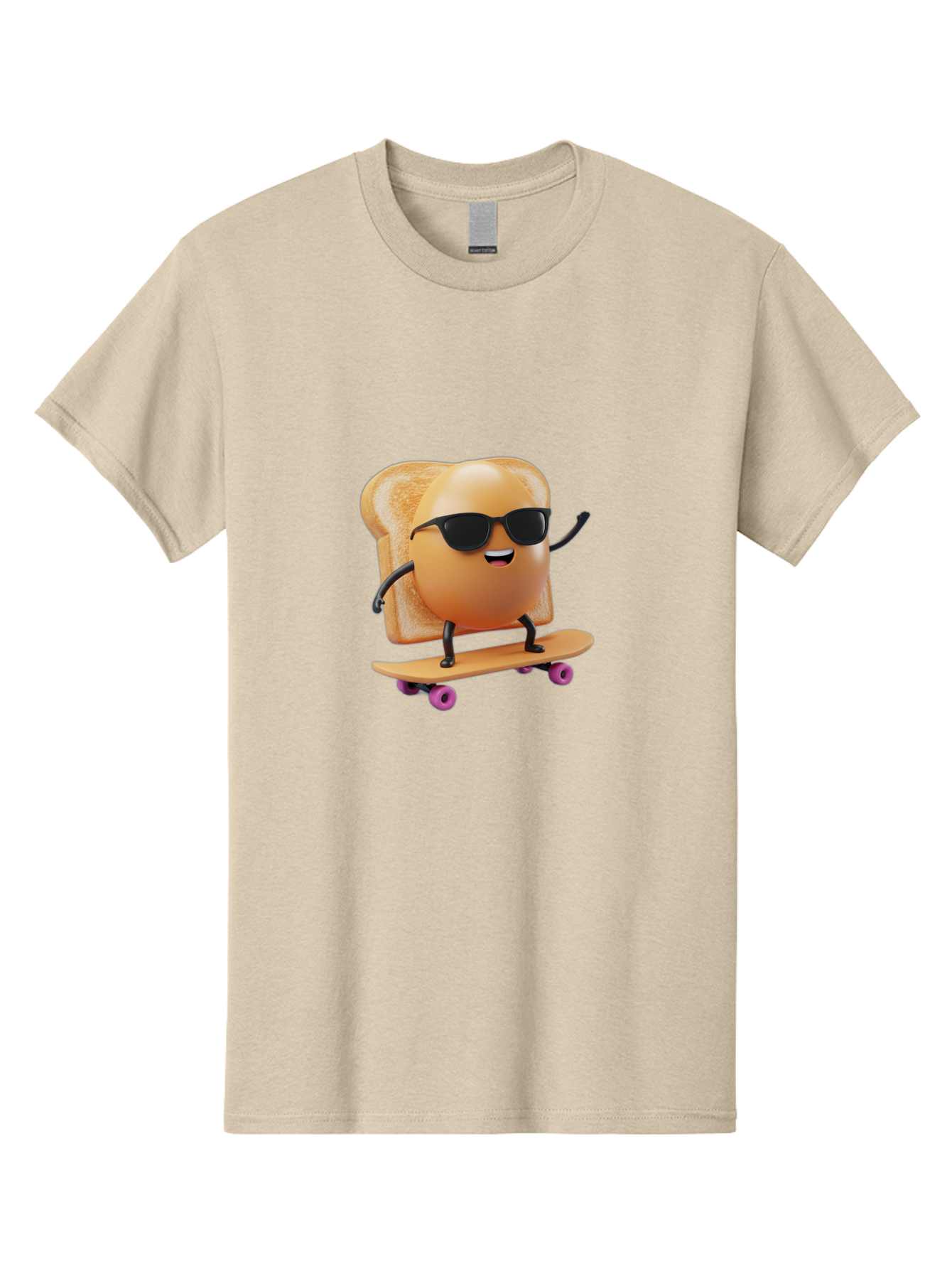 Bread-Character-Skateboarding Men'S Graphic Tee, 100% Cotton, Comfortable Casual Summer Wear, Machine Washable, Vintage Camera, Old Camera, Antique Camera, Black Camera, Classic Photography, Photography Equipment, Nostalgic Device, Bak112