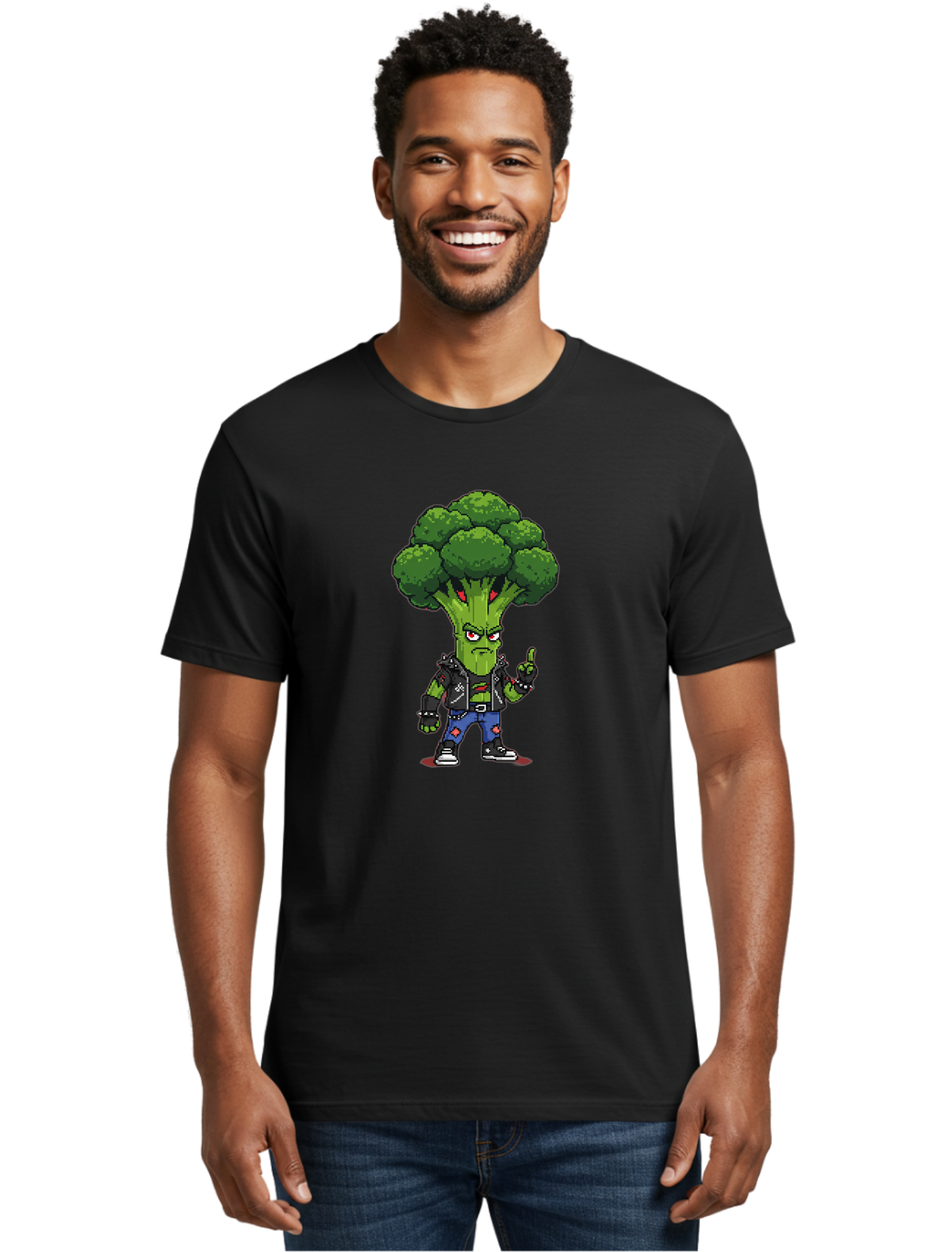 Broccoli-Character-1 Men'S Graphic Tee, 100% Cotton, Comfortable Casual Summer Wear, Machine Washable, Vintage Camera, Old Camera, Antique Camera, Black Camera, Classic Photography, Photography Equipment, Nostalgic Device, Film Camera, Bak113