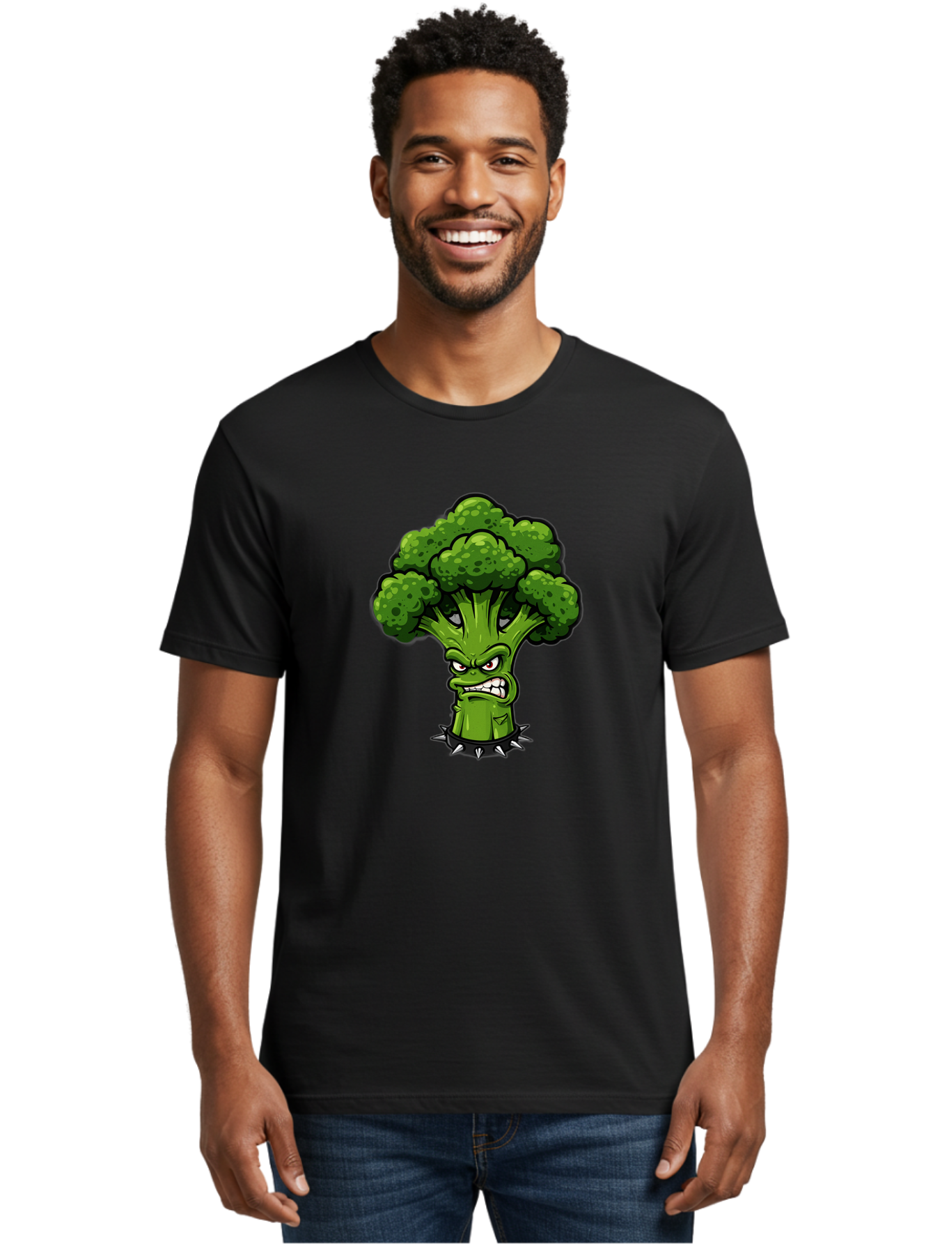 Broccoli-Character Men'S Graphic Tee, 100% Cotton, Comfortable Casual Summer Wear, Machine Washable, Vintage Camera, Old Camera, Antique Camera, Black Camera, Classic Photography, Photography Equipment, Nostalgic Device, Film Camera, Bak114