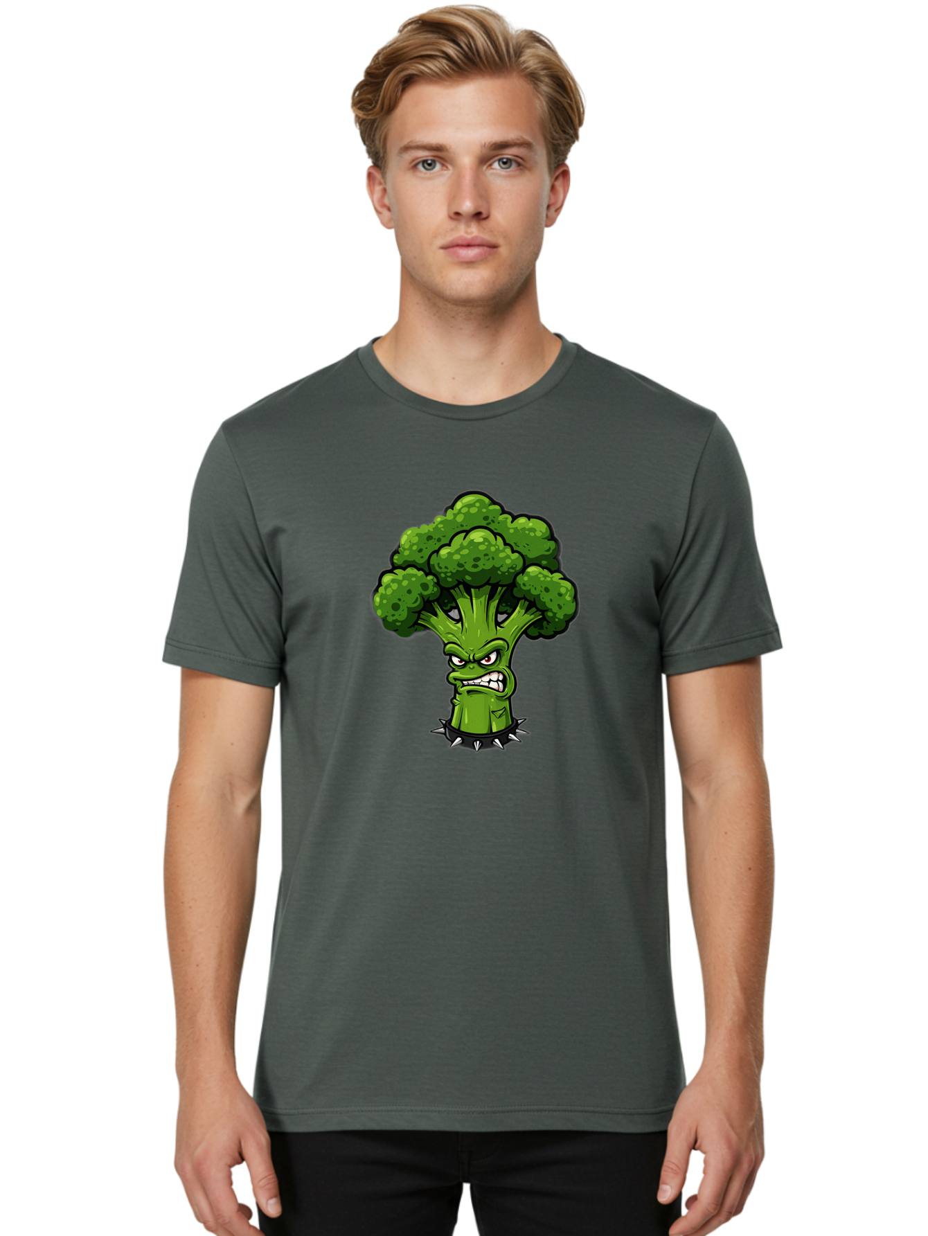 Broccoli-Character Men'S Graphic Tee, 100% Cotton, Comfortable Casual Summer Wear, Machine Washable, Vintage Camera, Old Camera, Antique Camera, Black Camera, Classic Photography, Photography Equipment, Nostalgic Device, Film Camera, Bak114