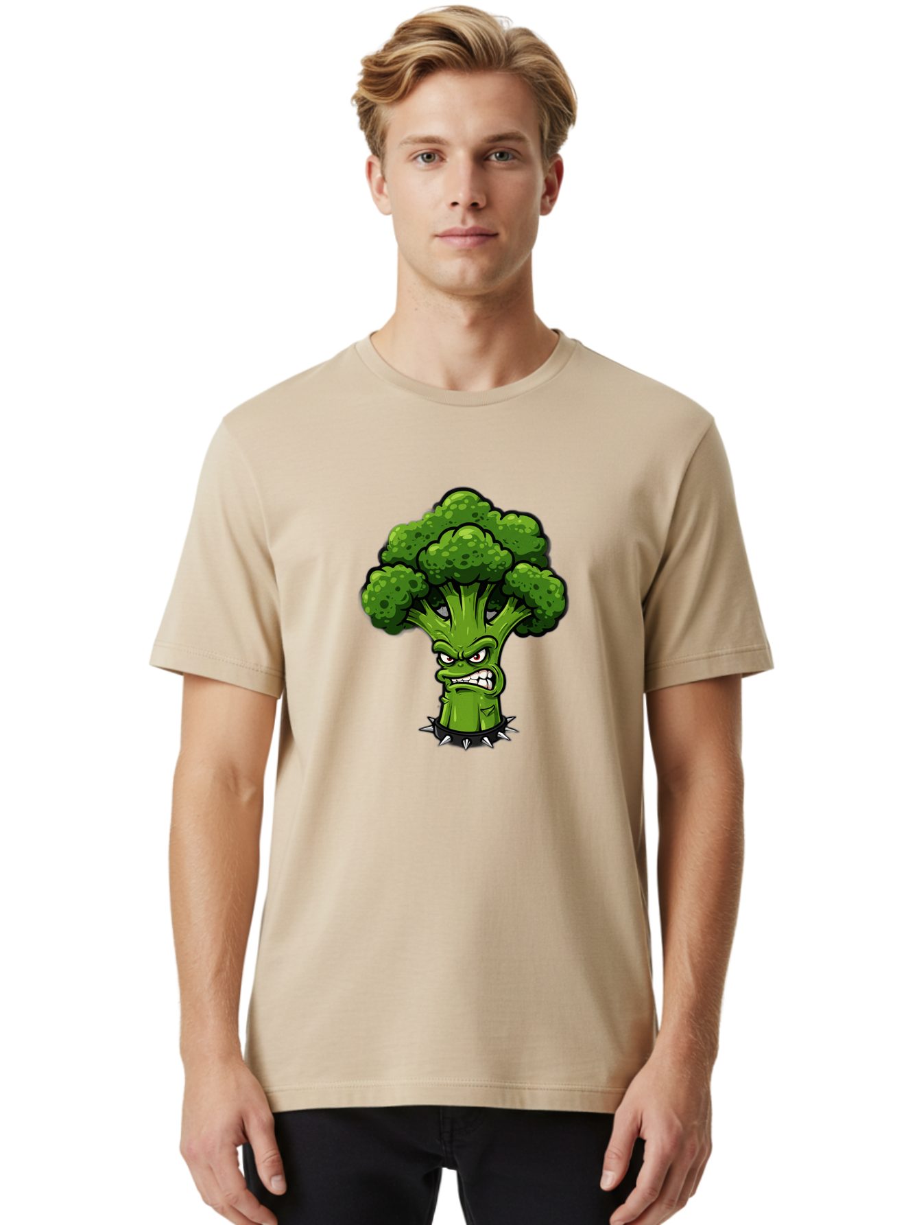 Broccoli-Character Men'S Graphic Tee, 100% Cotton, Comfortable Casual Summer Wear, Machine Washable, Vintage Camera, Old Camera, Antique Camera, Black Camera, Classic Photography, Photography Equipment, Nostalgic Device, Film Camera, Bak114