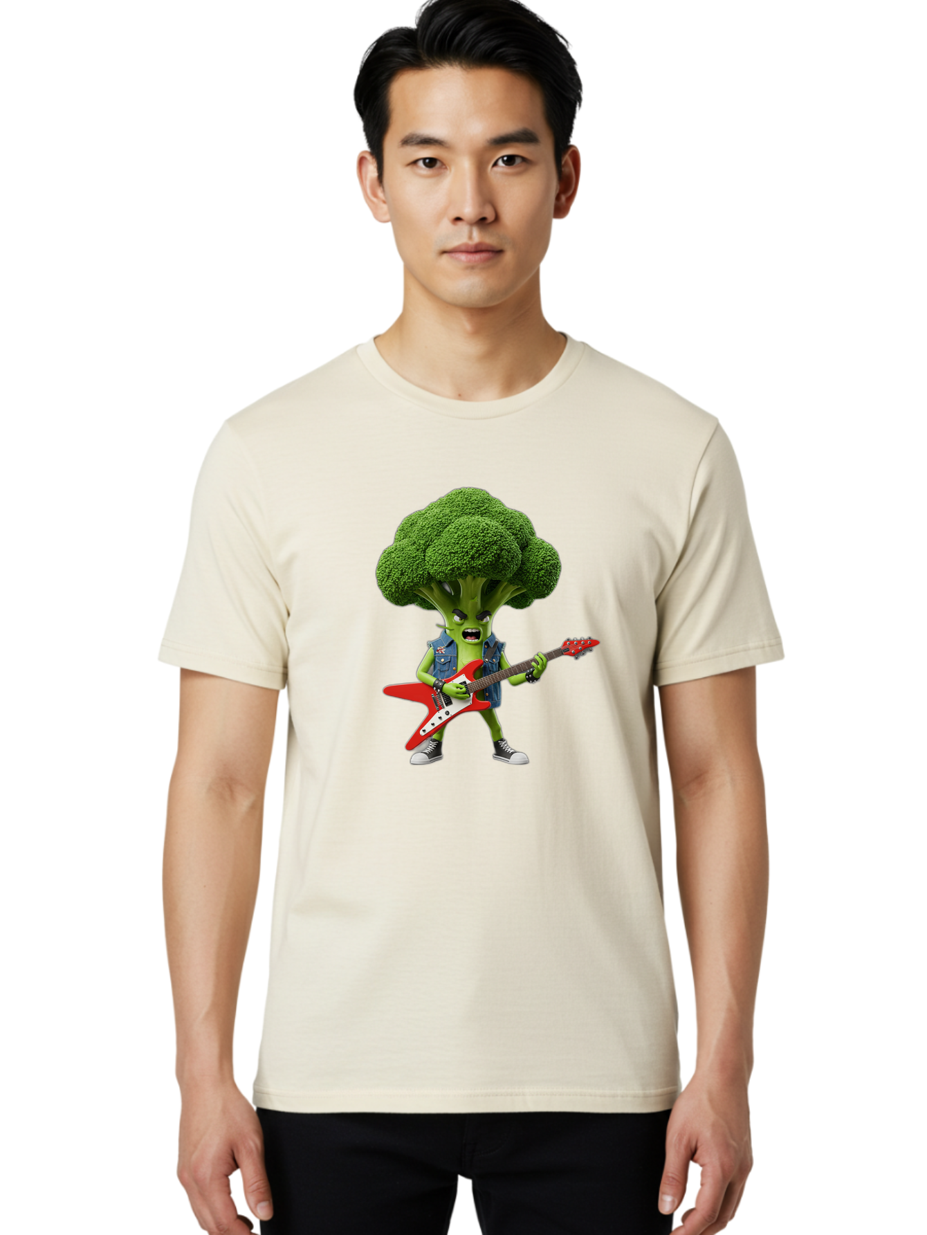 Broccoli-Rockstar Men'S Graphic Tee, 100% Cotton, Comfortable Casual Summer Wear, Machine Washable, Vintage Camera, Old Camera, Antique Camera, Black Camera, Classic Photography, Photography Equipment, Nostalgic Device, Film Camera, Camera Art Bak116