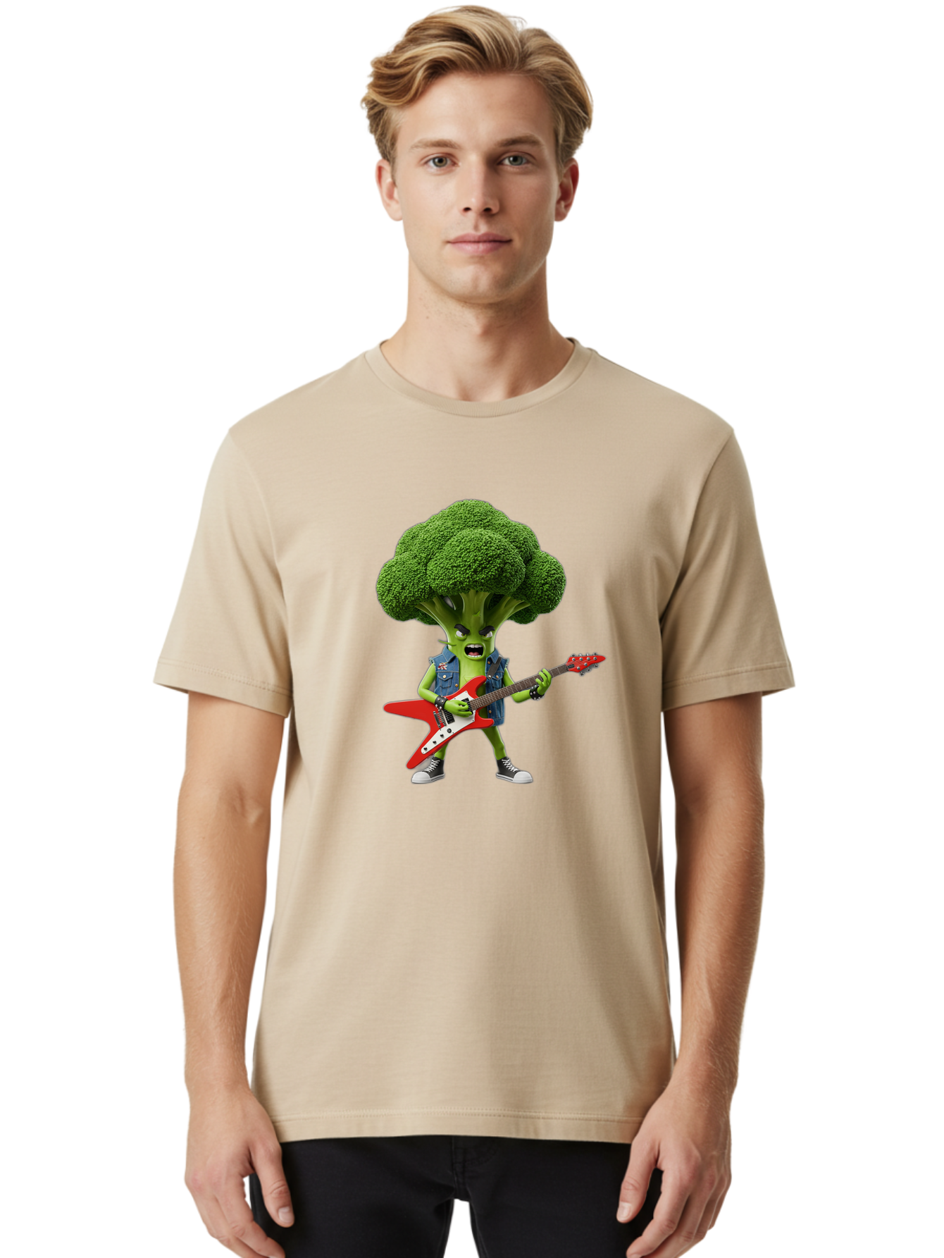 Broccoli-Rockstar Men'S Graphic Tee, 100% Cotton, Comfortable Casual Summer Wear, Machine Washable, Vintage Camera, Old Camera, Antique Camera, Black Camera, Classic Photography, Photography Equipment, Nostalgic Device, Film Camera, Camera Art Bak116