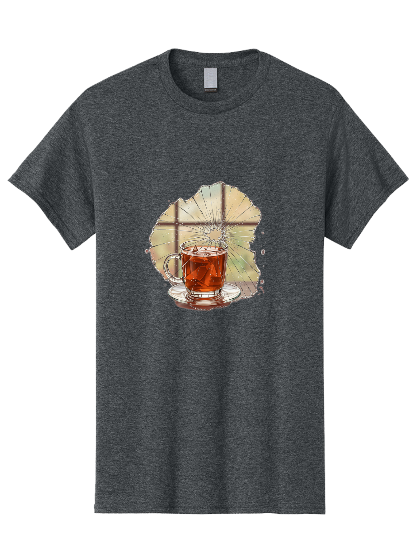 Broken-Glass-Tea Men'S Graphic Tee, 100% Cotton, Comfortable Casual Summer Wear, Machine Washable, Vintage Camera, Old Camera, Antique Camera, Black Camera, Classic Photography, Photography Equipment, Nostalgic Device, Film Camera, Camera Art Bak121