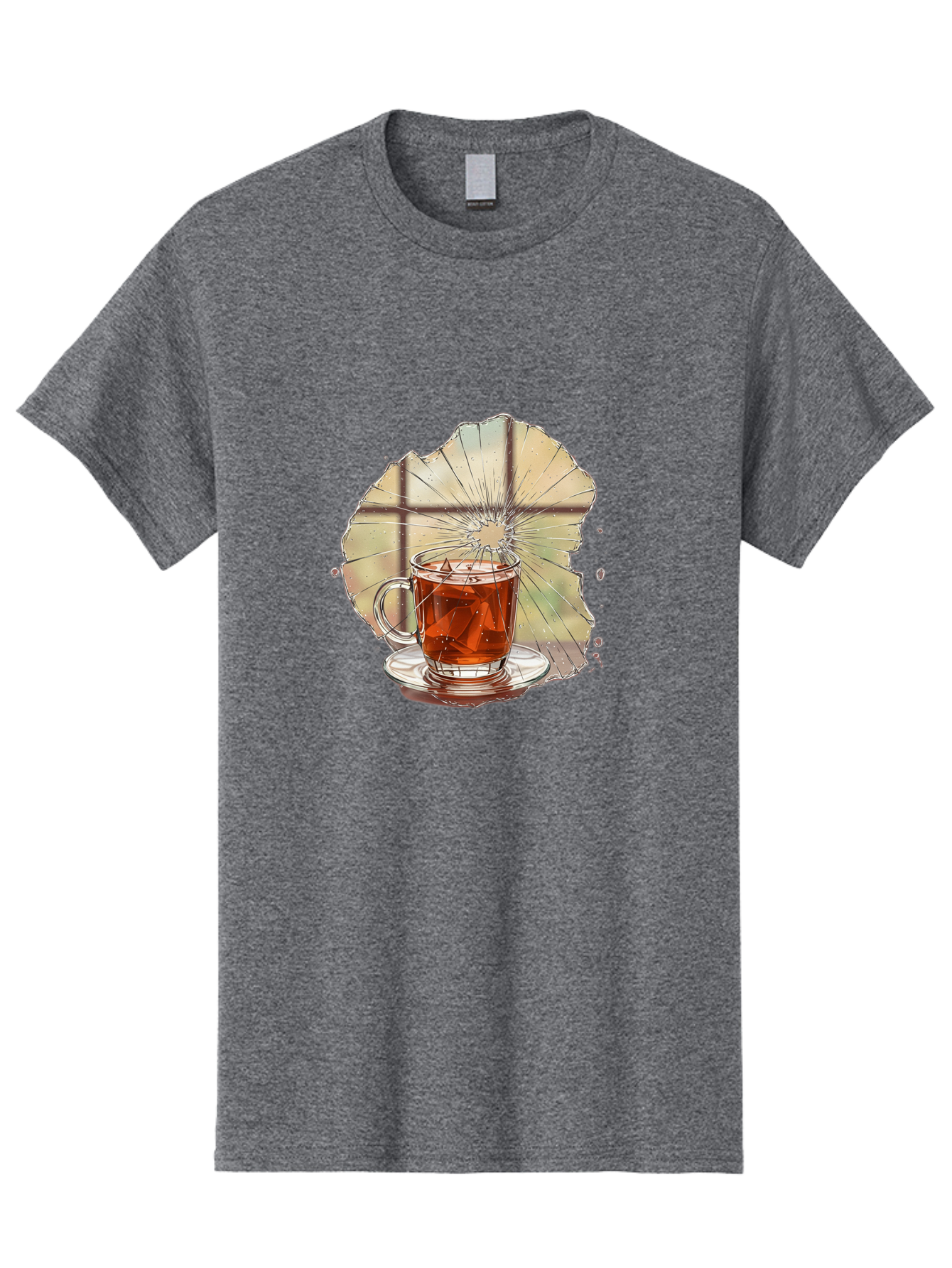 Broken-Glass-Tea Men'S Graphic Tee, 100% Cotton, Comfortable Casual Summer Wear, Machine Washable, Vintage Camera, Old Camera, Antique Camera, Black Camera, Classic Photography, Photography Equipment, Nostalgic Device, Film Camera, Camera Art Bak121