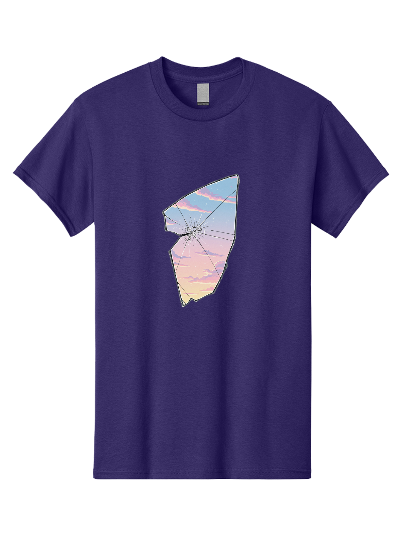 Broken-Glass-With-Sunset Men'S Graphic Tee, 100% Cotton, Comfortable Casual Summer Wear, Machine Washable, Vintage Camera, Old Camera, Antique Camera, Black Camera, Classic Photography, Photography Equipment, Nostalgic Device, Film Camera, Bak122