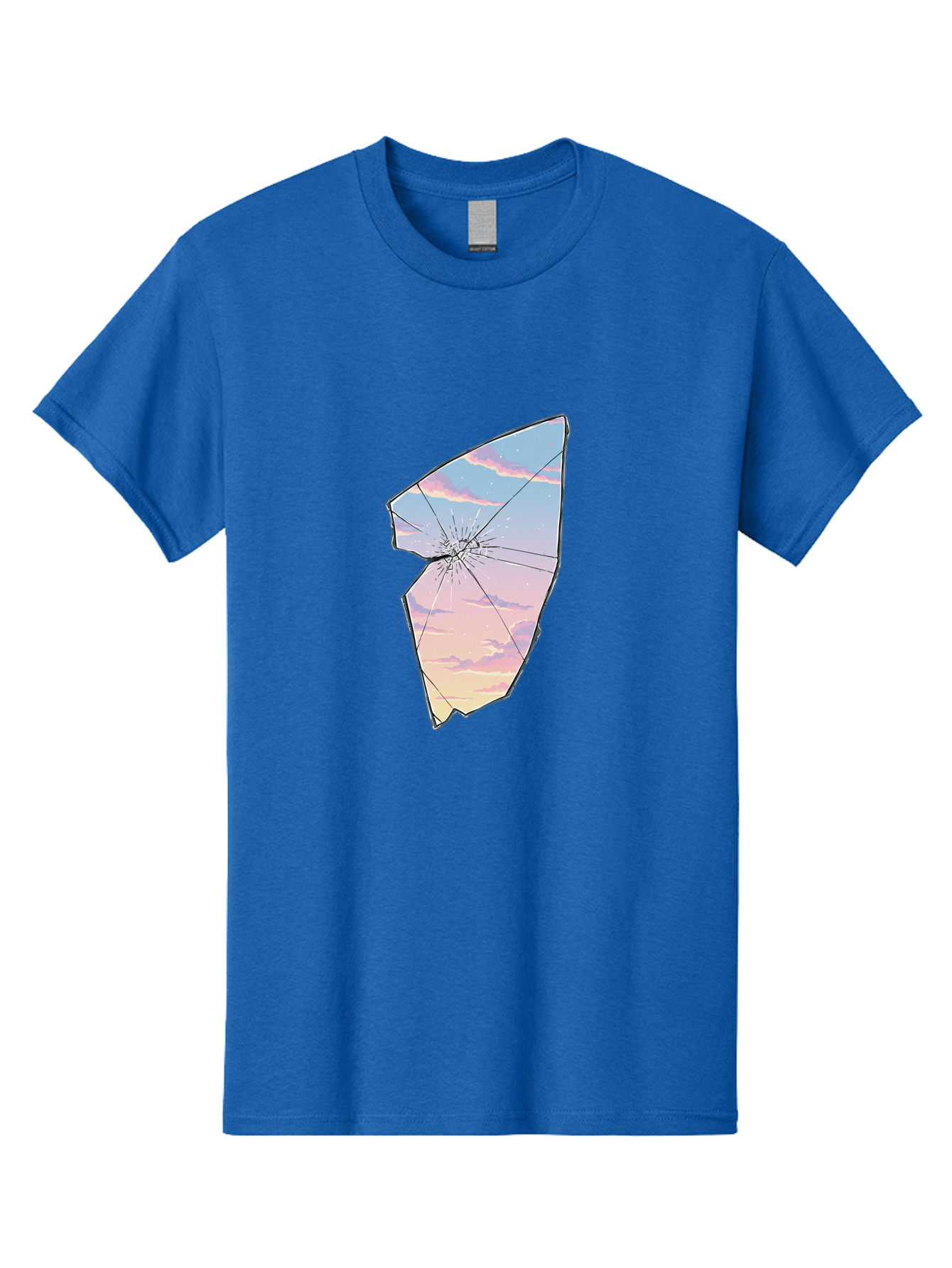 Broken-Glass-With-Sunset Men'S Graphic Tee, 100% Cotton, Comfortable Casual Summer Wear, Machine Washable, Vintage Camera, Old Camera, Antique Camera, Black Camera, Classic Photography, Photography Equipment, Nostalgic Device, Film Camera, Bak122