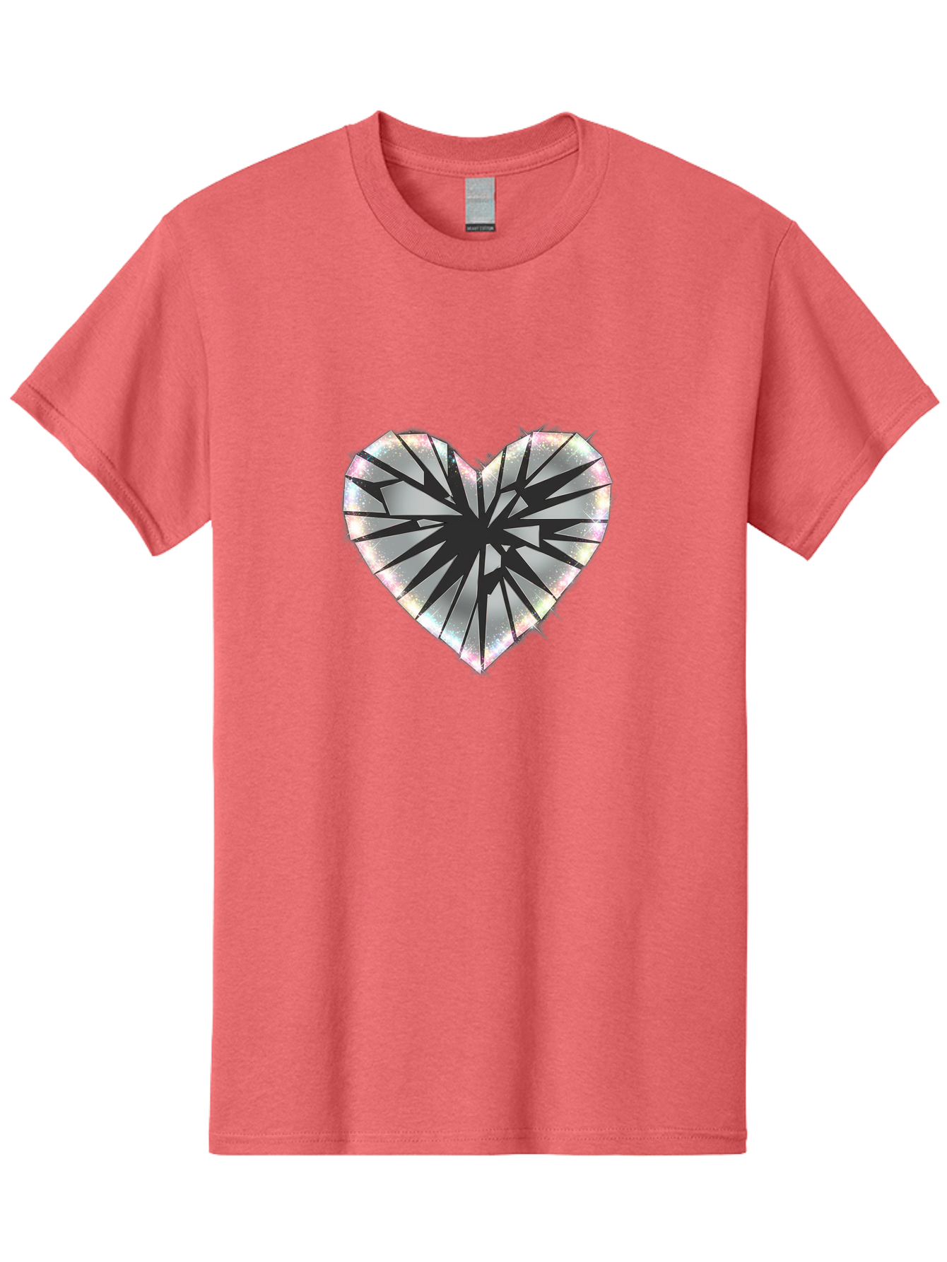 Broken-Holographic-Heart Men'S Graphic Tee, 100% Cotton, Comfortable Casual Summer Wear, Machine Washable, Vintage Camera, Old Camera, Antique Camera, Black Camera, Classic Photography, Photography Equipment, Nostalgic Device, Film Camera, Bak128